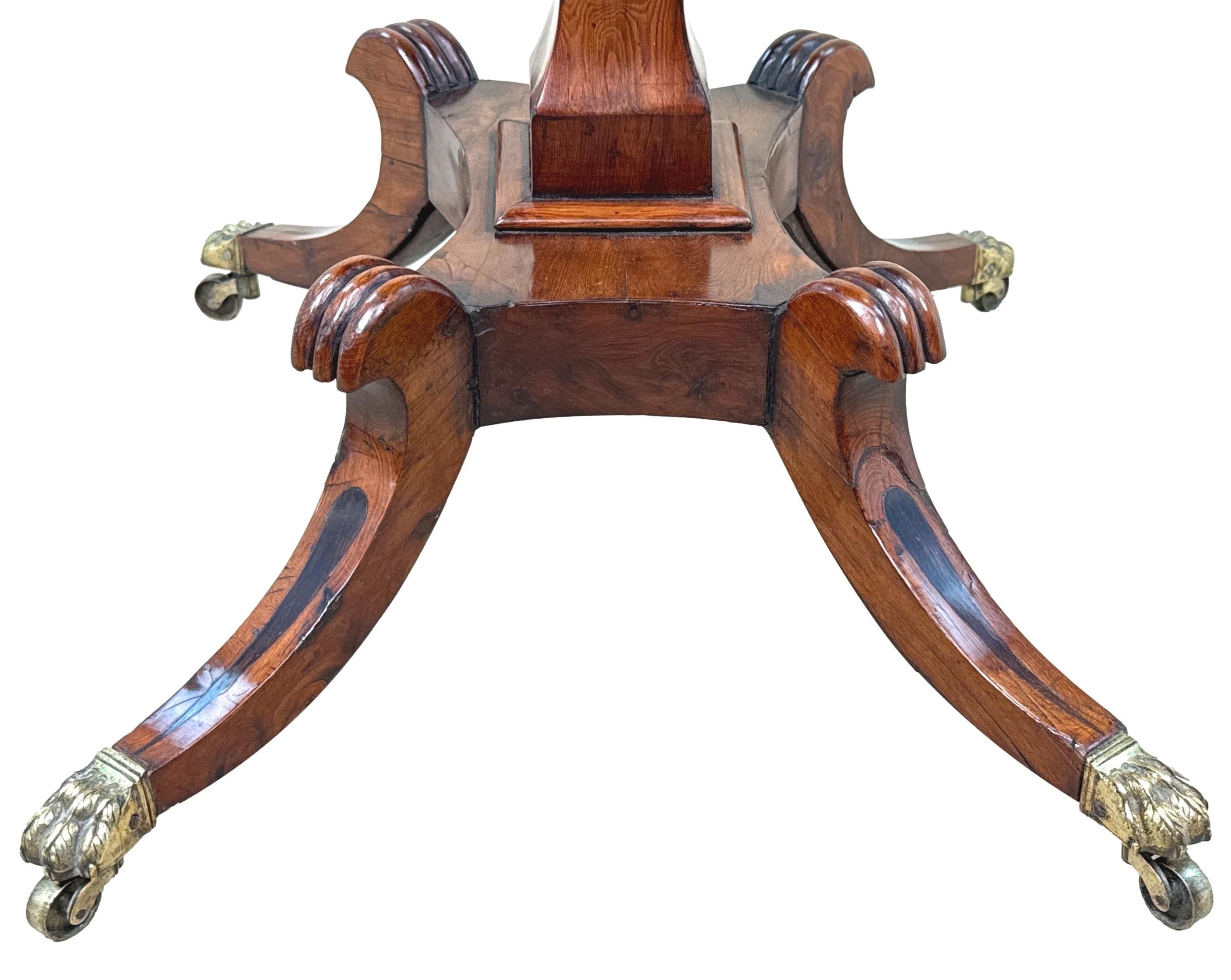 Regency Yew Wood Baby Pembroke Table For Sale 3