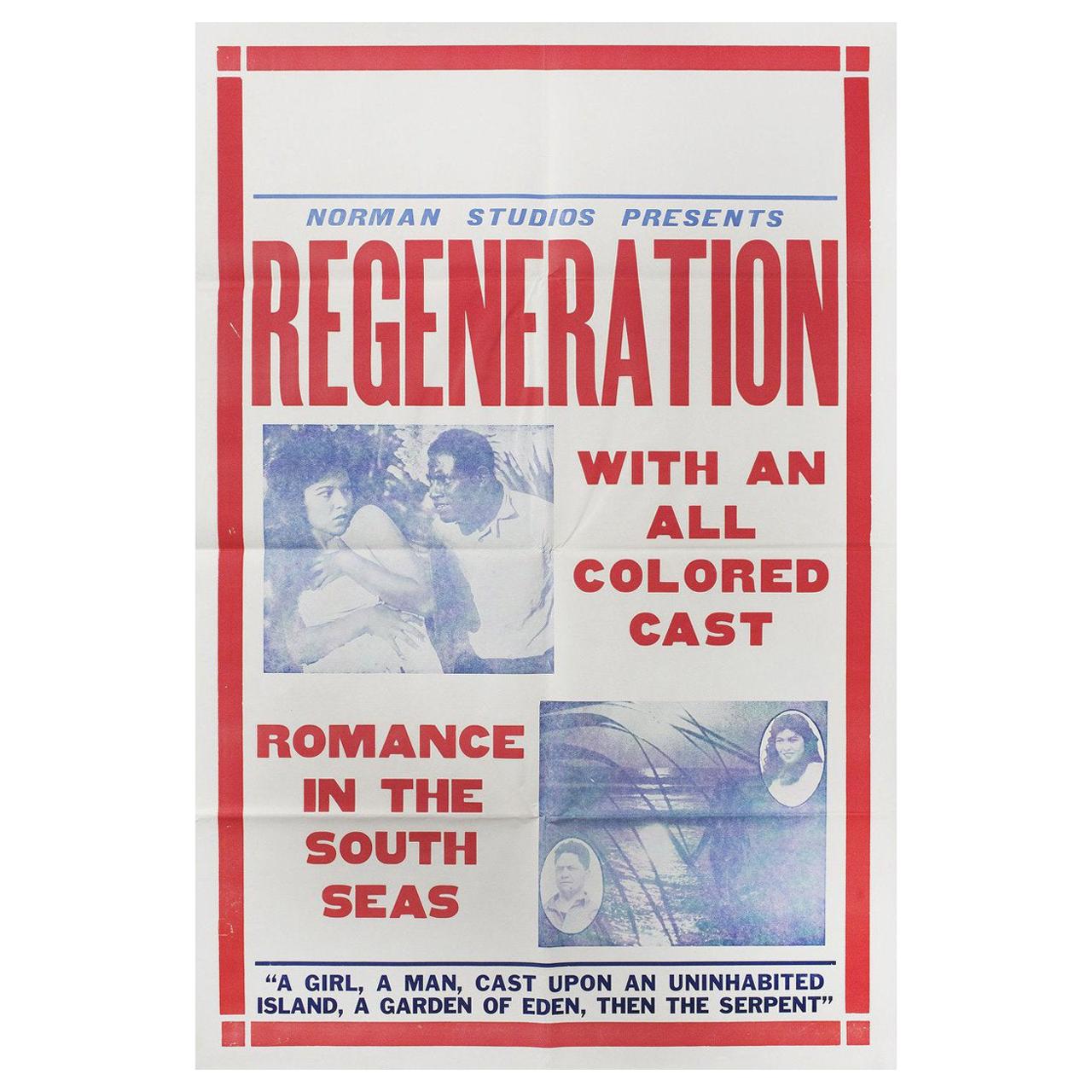 'Regeneration' 1923 U.S. One Sheet Film Poster