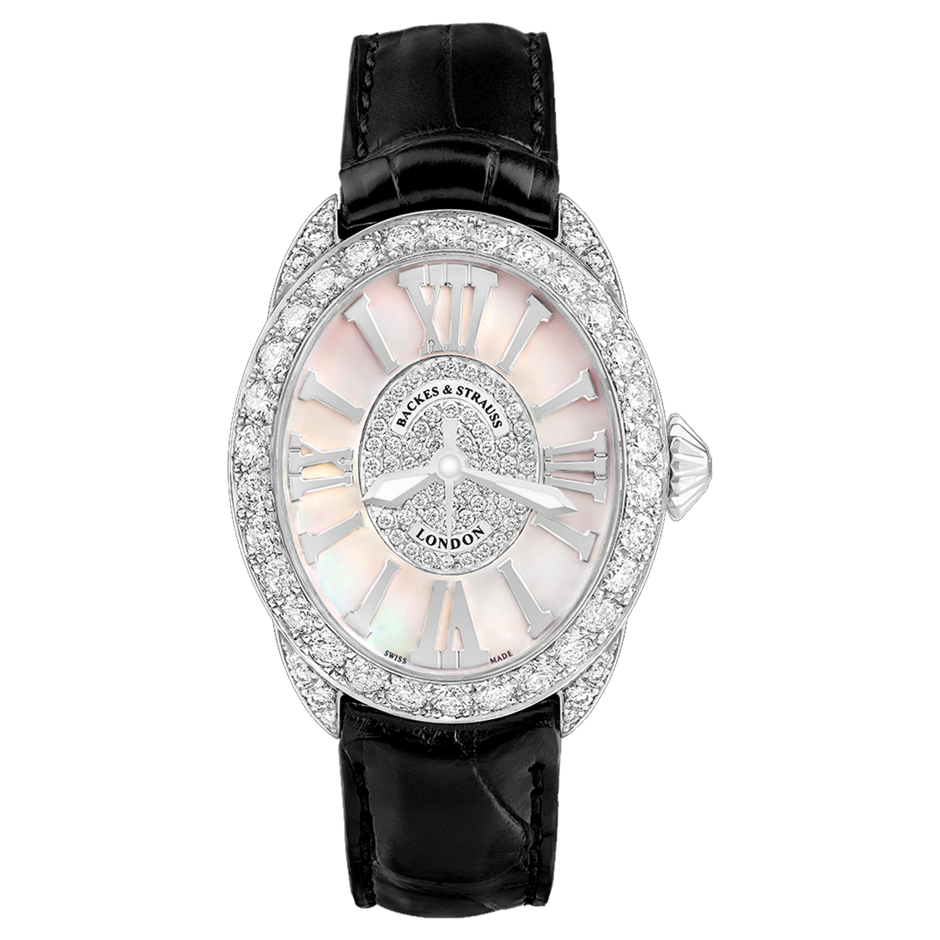 Regent 3238 Luxury Diamond Watch for Women, White Gold