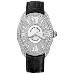 Regent 3643 Luxury Diamond Watch for Women, 18 Karat White Gold