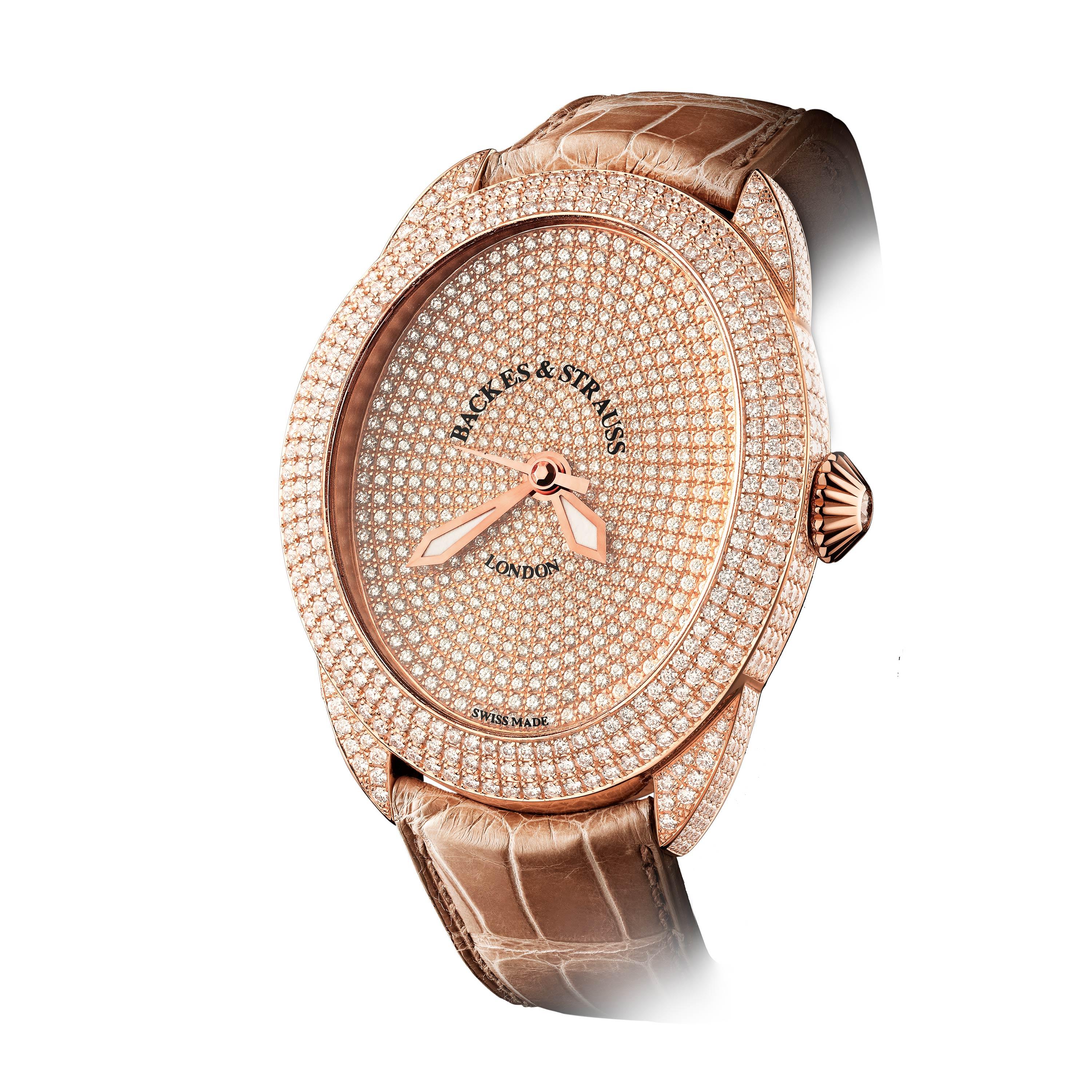 Regent Monarch 4047 Luxury Diamond Watch for Women, Rose Gold In New Condition For Sale In LONDON, GB