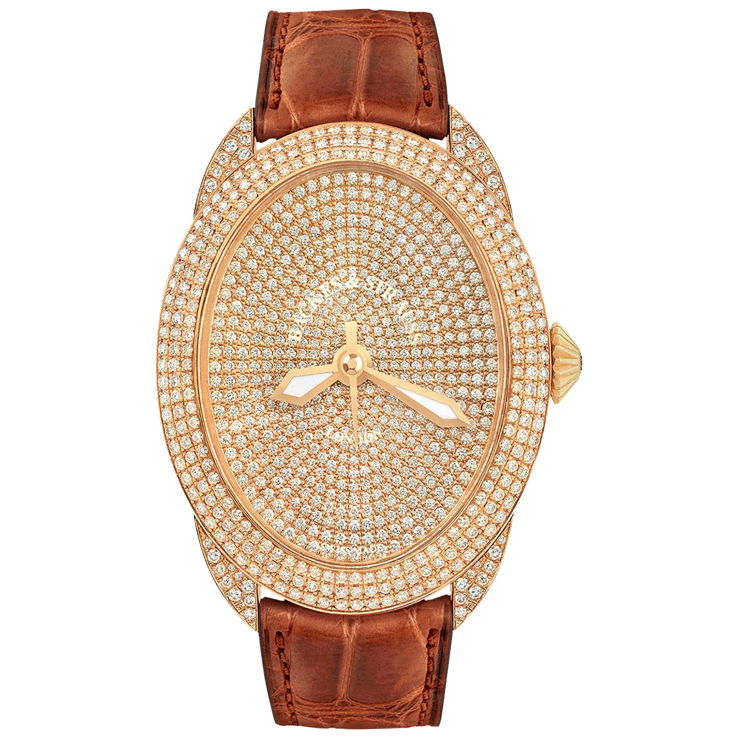 Regent Monarch 4452 Luxury Diamond Watch for Men's and Women, Rose Gold For Sale