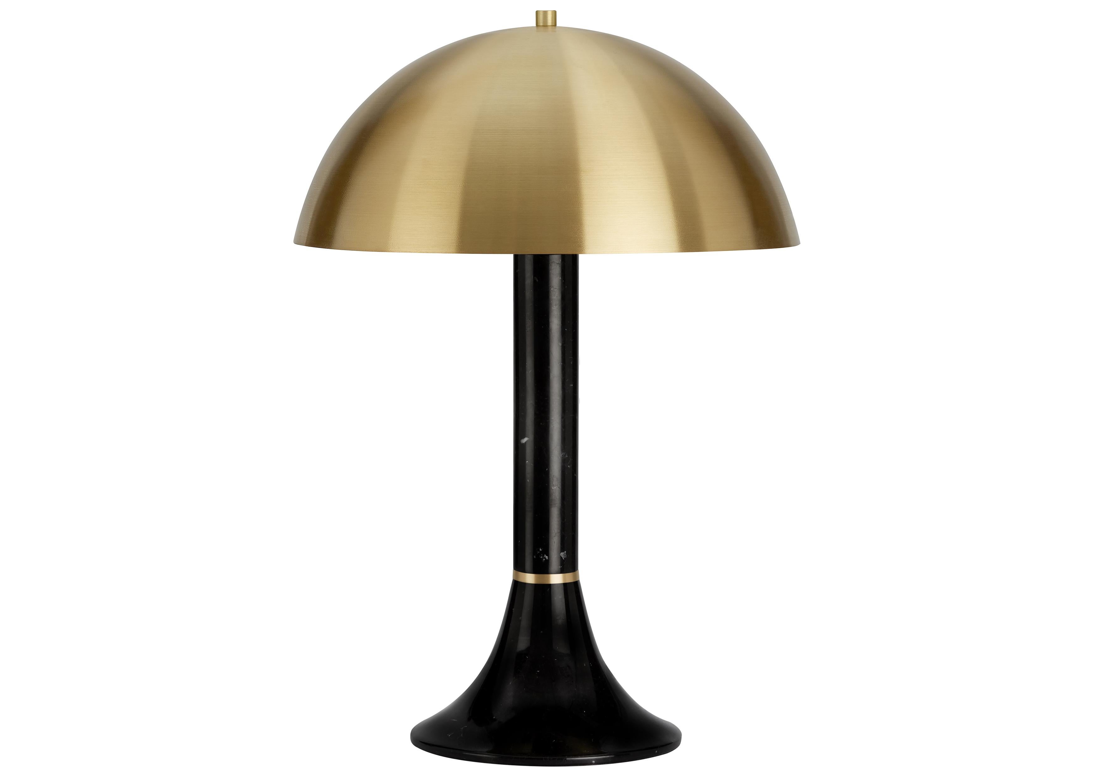 Regent table lamp by CTO Lighting
Materials: polished black marquina marble with satin brass
Also available in polished white carrara marble with satin brass

Dimensions: H 45 x W 30 cm 

All our lamps can be wired according to each country. If sold