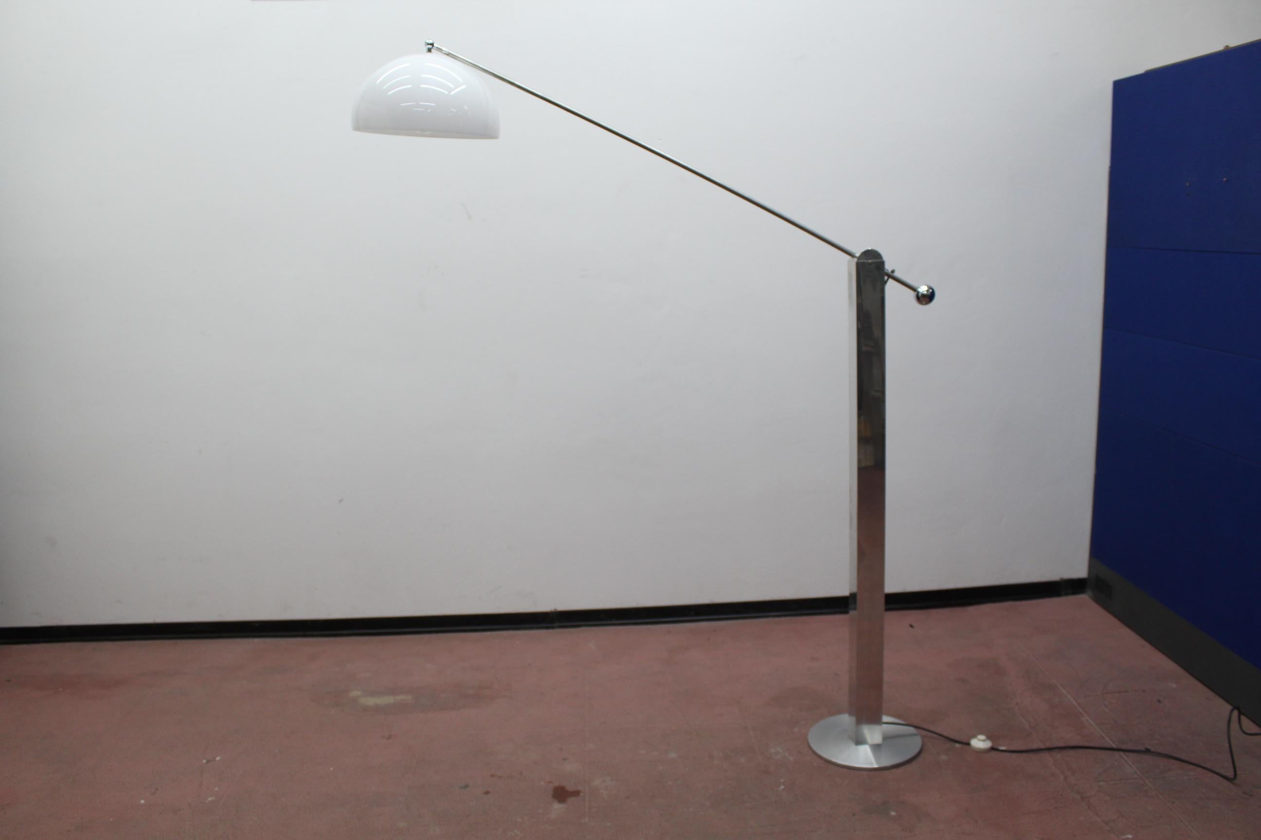Late 20th Century Midcentury Chromed Floor Lamp Reggiani Italy 1970s 