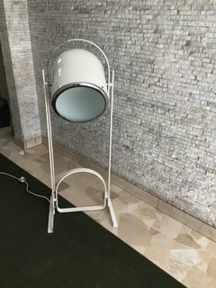 Reggiani Adjustable Lamp Glass Iron Metal Crome, 1970, Italy