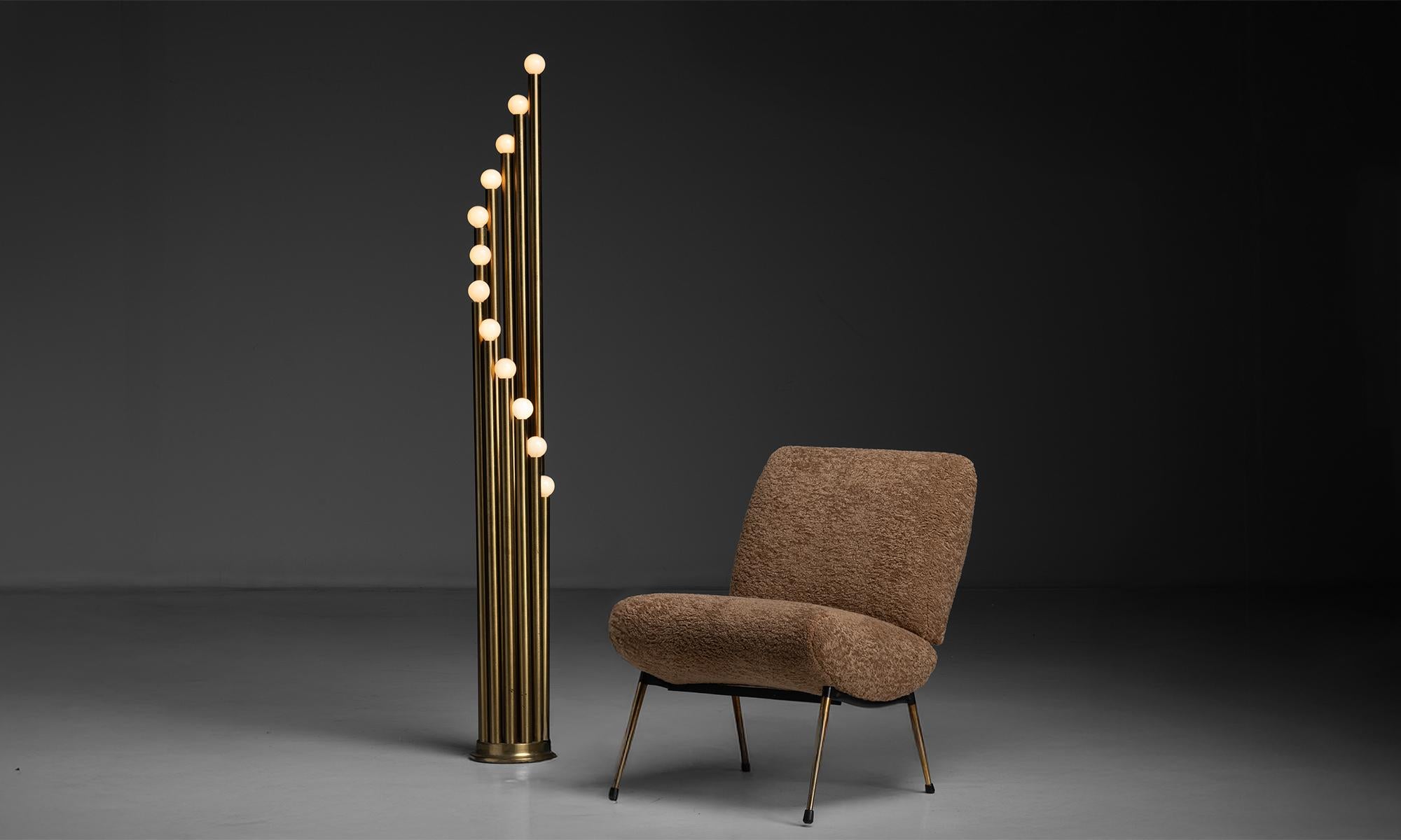 Reggiani Brass Floor Lamp, Italy circa 1975 1