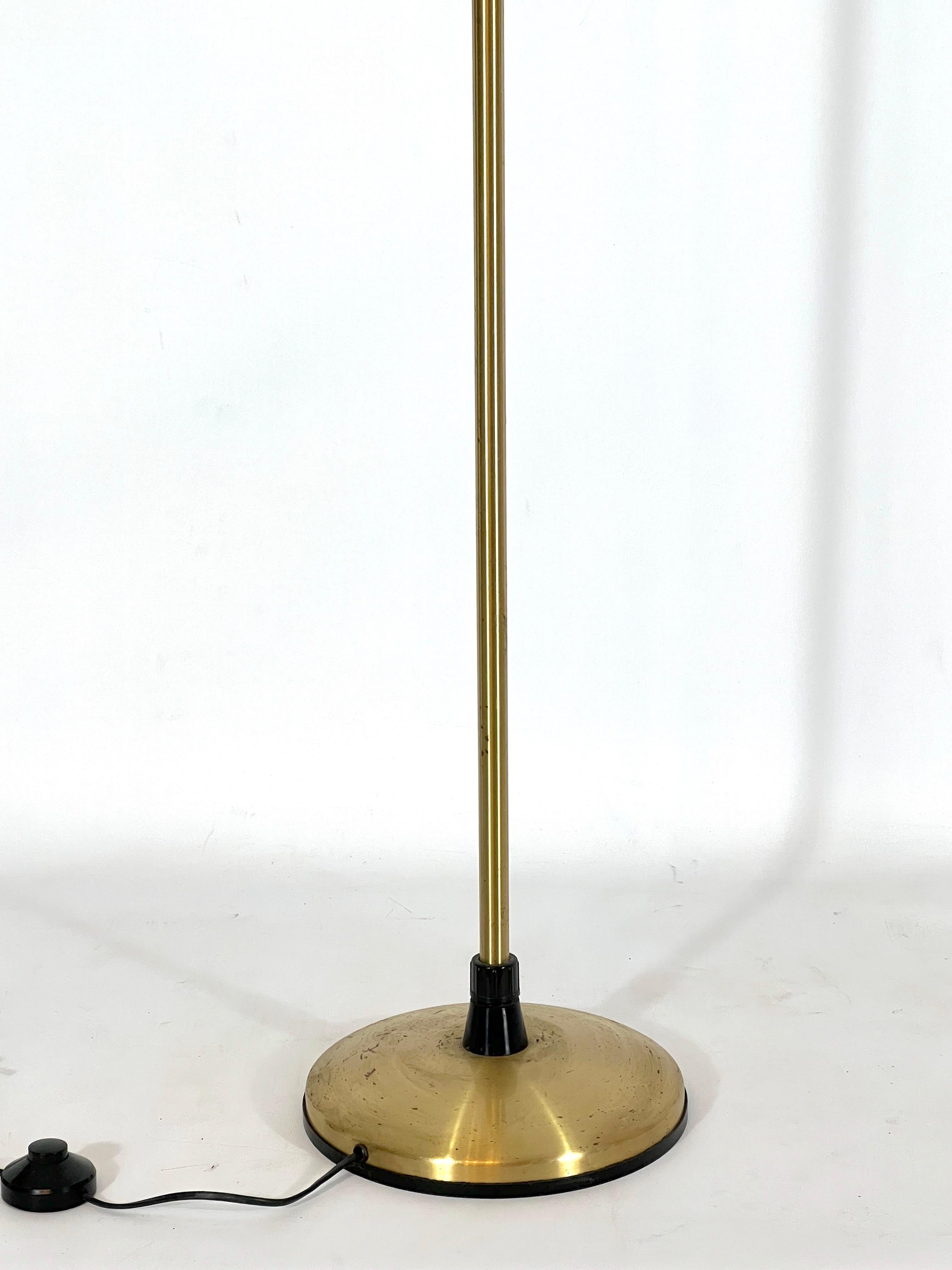 Mid-Century Modern Reggiani, Brass Orientable Floor Lamp from 70s For Sale