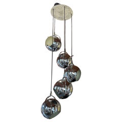 Reggiani chandelier chrome five ball