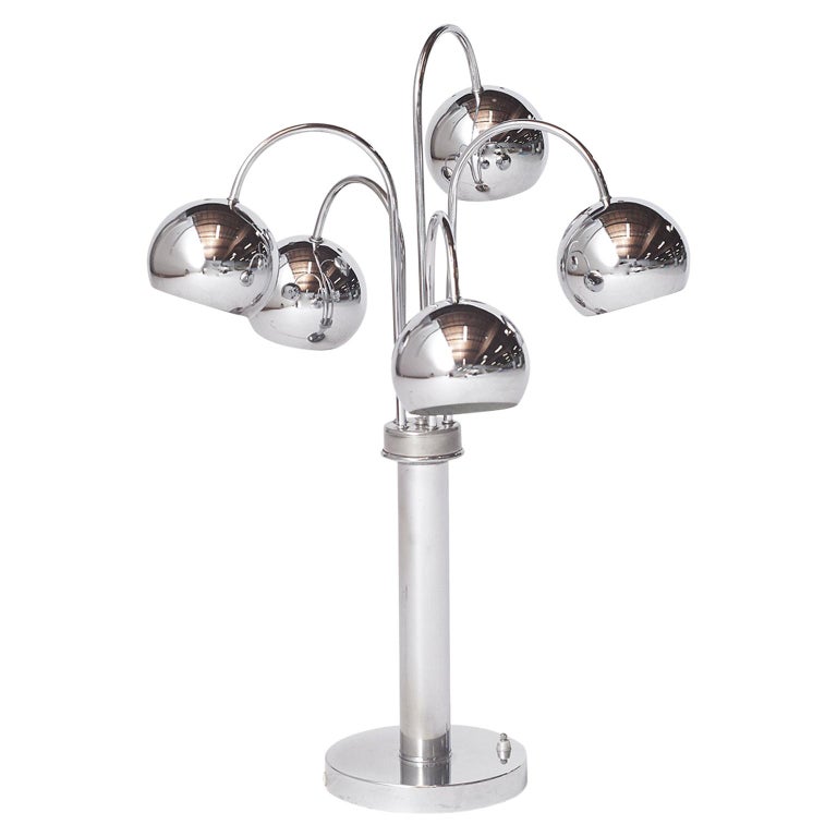 Reggiani Chrome Table Lamp For Sale