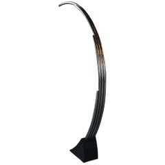 Reggiani Floor Lamp Four Lights Chrome and Cast Iron, Italian, 1970