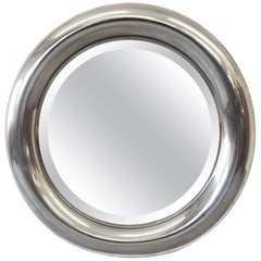 Reggiani Italian Circular Chrome Mirror, 1970s