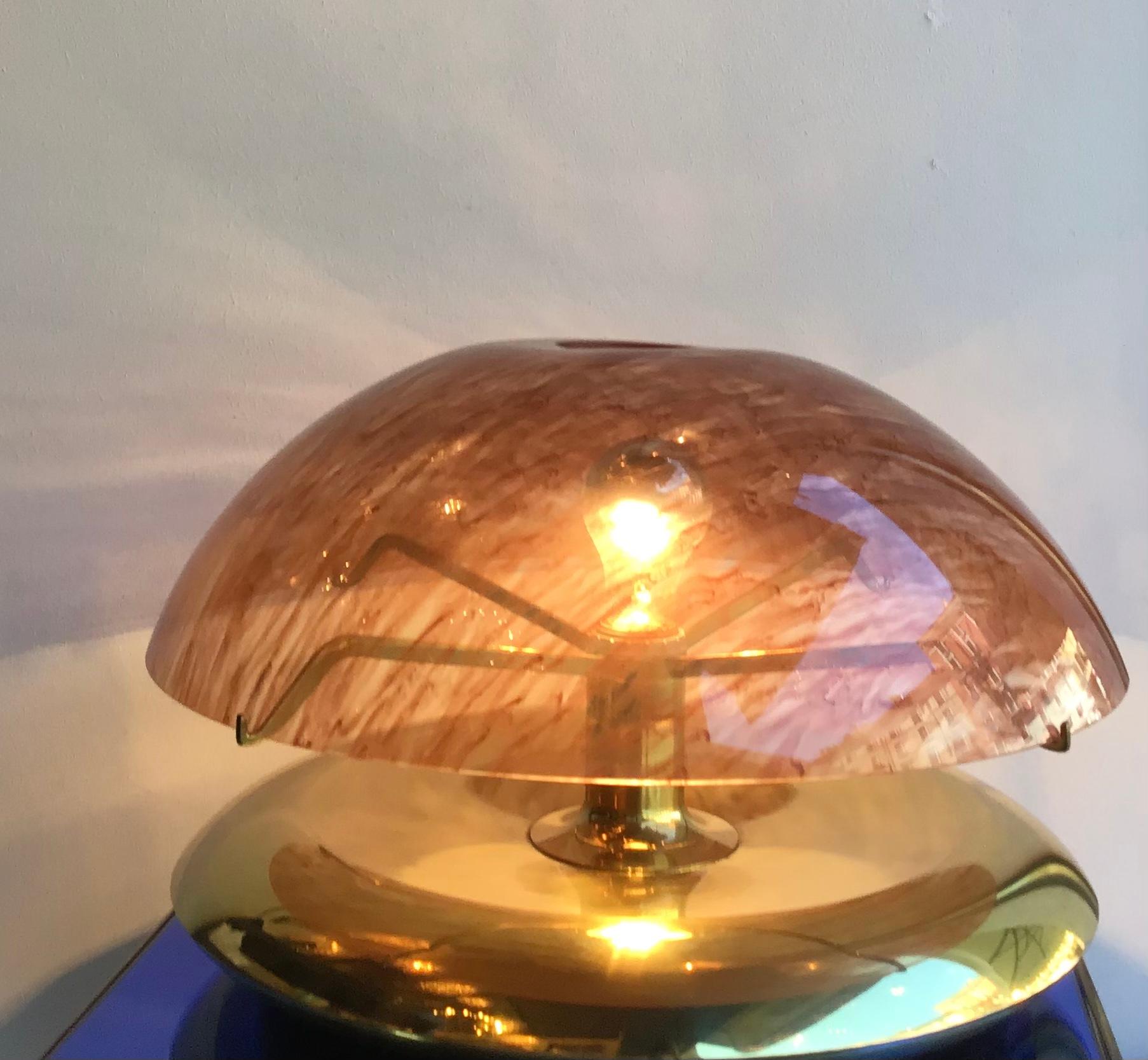 Reggiani “Medusa” Table Lamp Brass Perspex, 1970, Italy For Sale 1