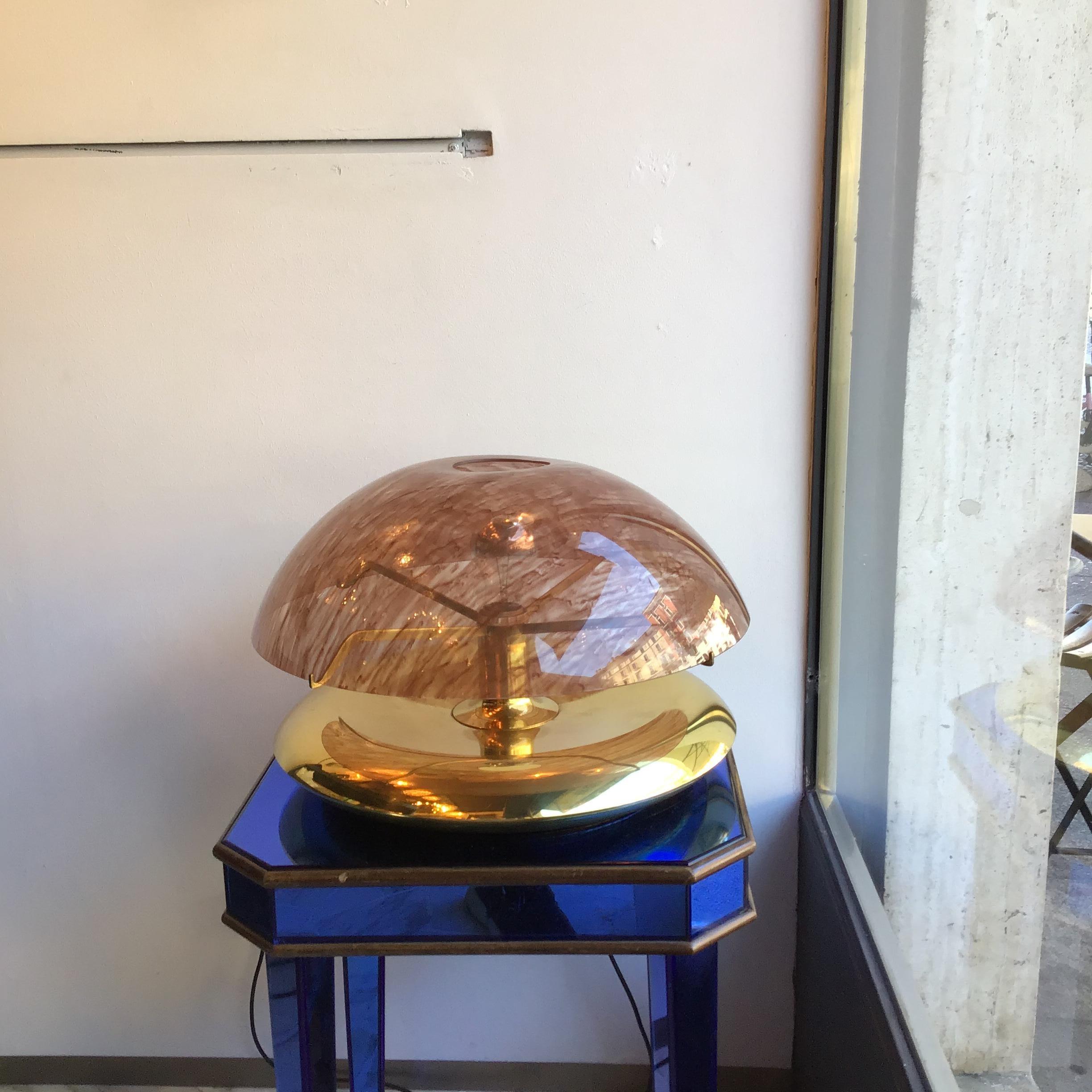 Reggiani “Medusa” Table Lamp Brass Perspex, 1970, Italy For Sale 2