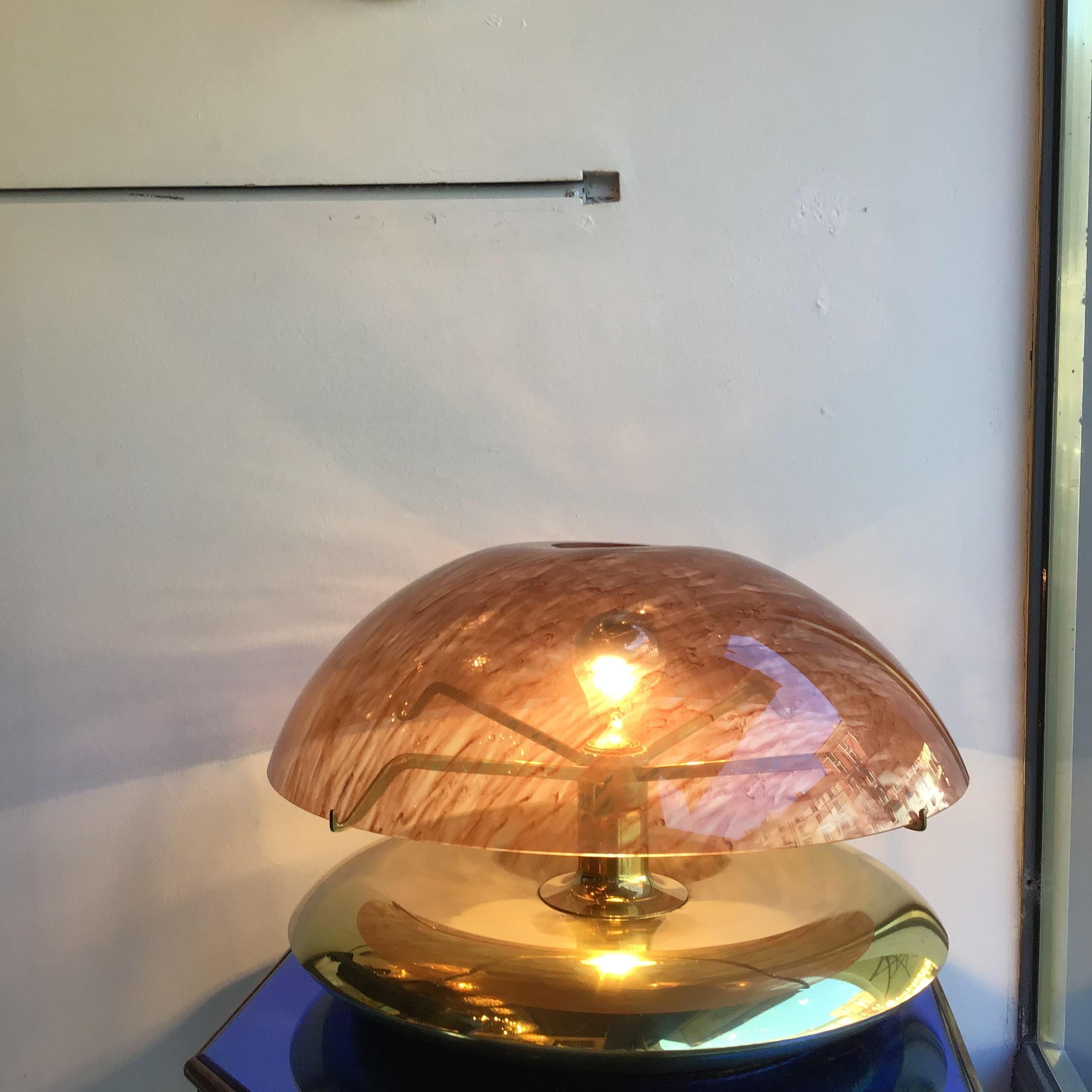 Reggiani “Medusa” Table Lamp Brass Perspex, 1970, Italy For Sale 3