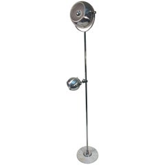 Reggiani Modern Double Chrome Ball Fixture Floor Lamp