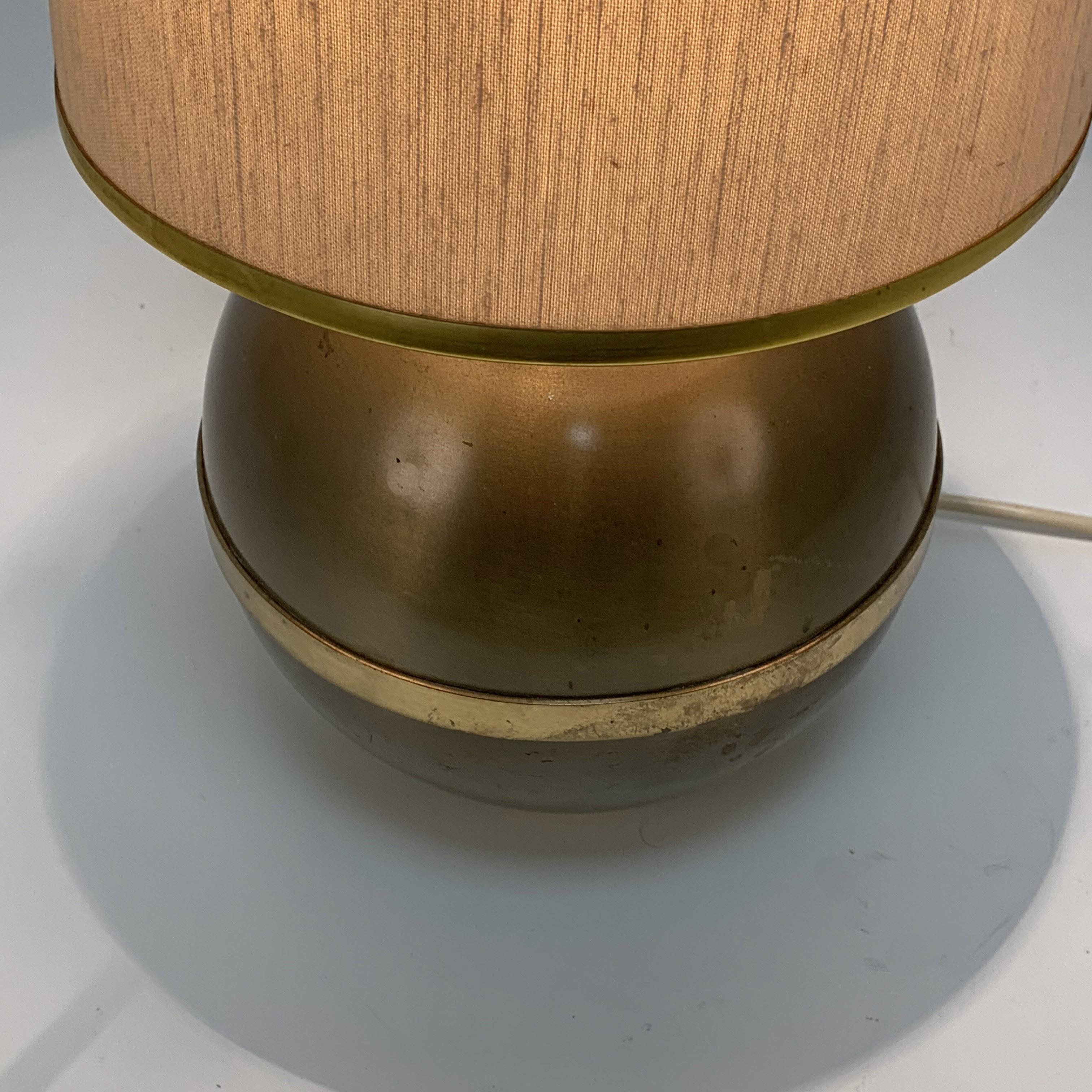 Reggiani, lampe de bureau italienne en métal et laiton, Italie, années 1970 en vente 2