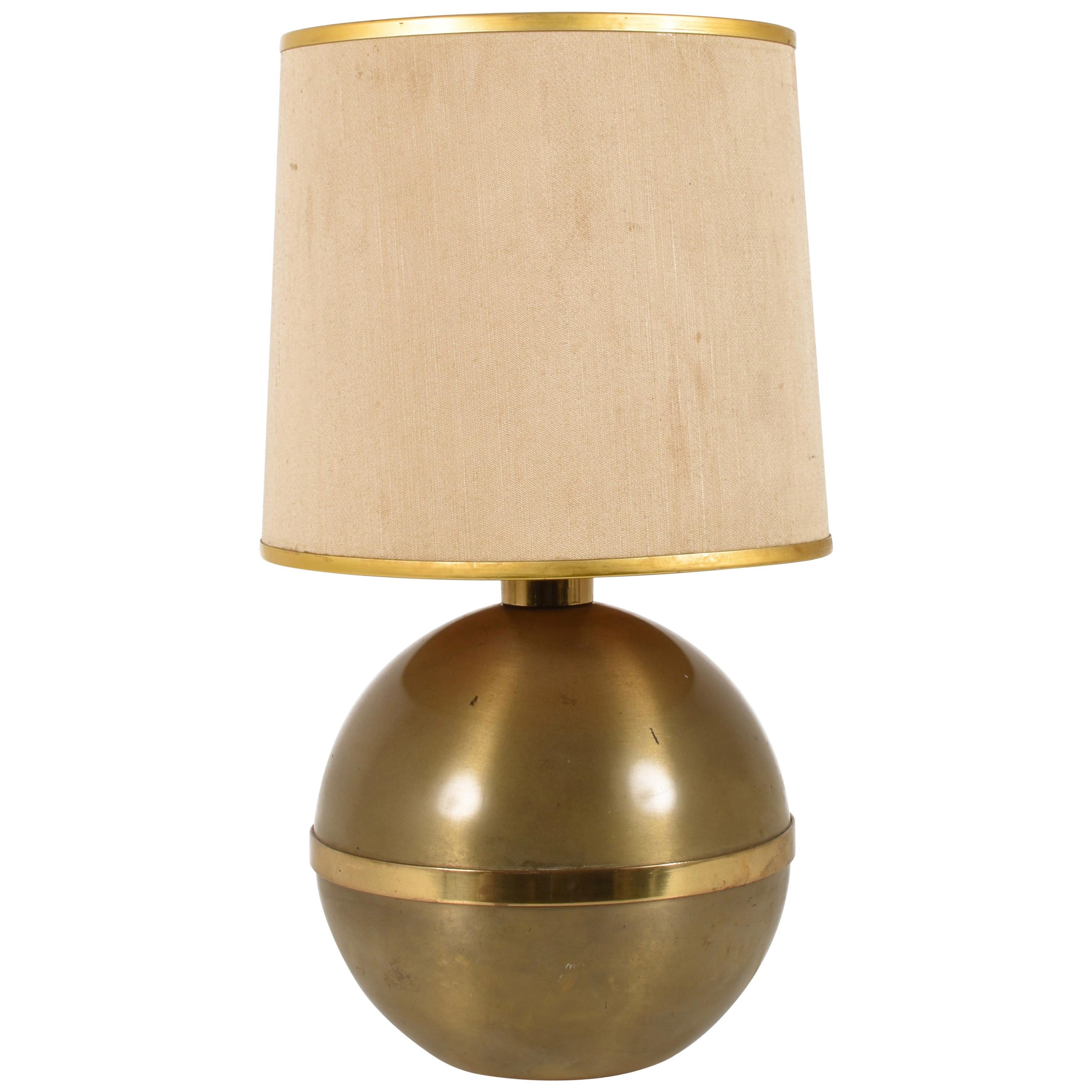 Reggiani, Table Lamp Italian Metal and Brass, Italy 1970s For Sale