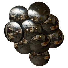 Reggiani Vintage Light Fixture In Mirrored Metal