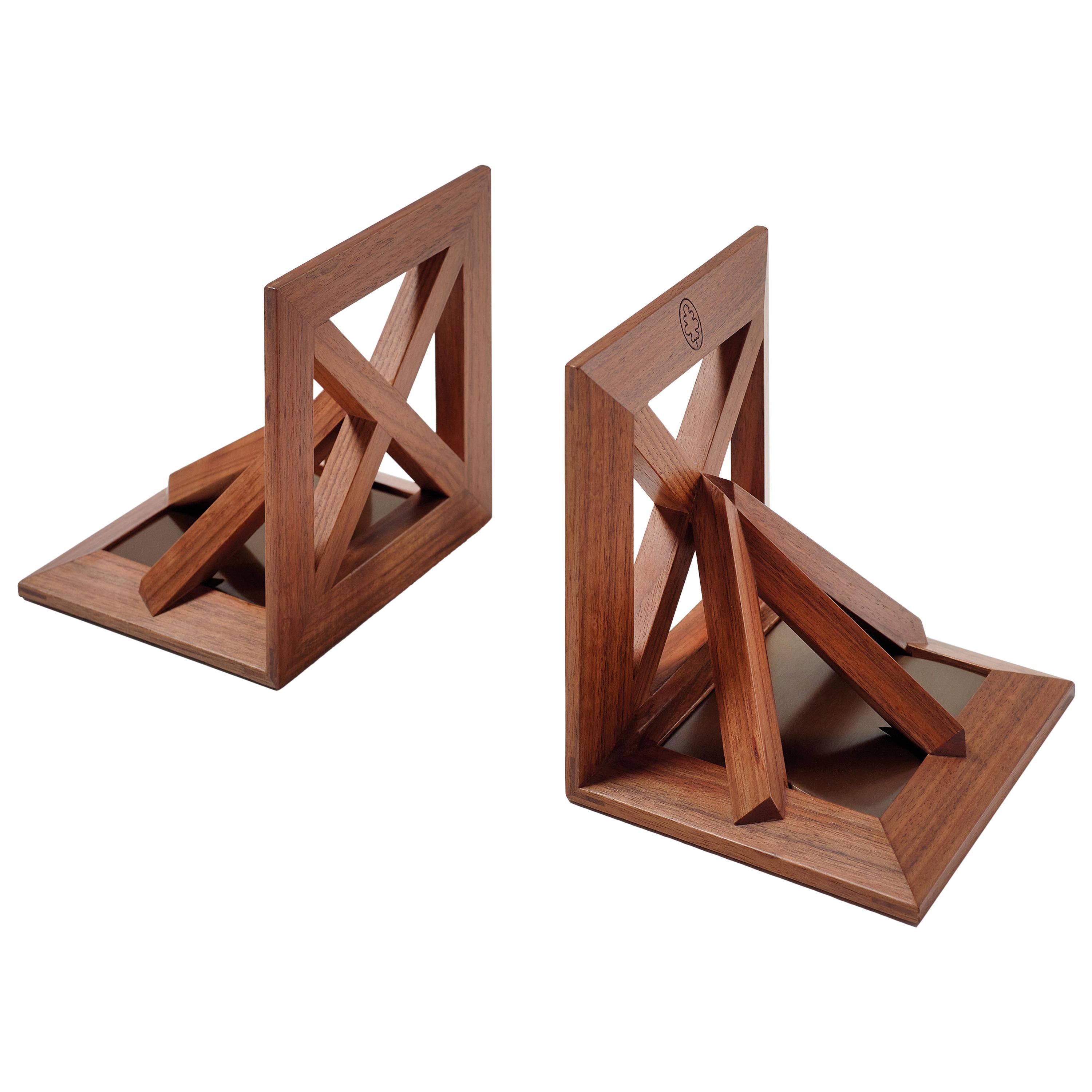 Reggilibri Wooden Bookends by Bottega Ghianda For Sale