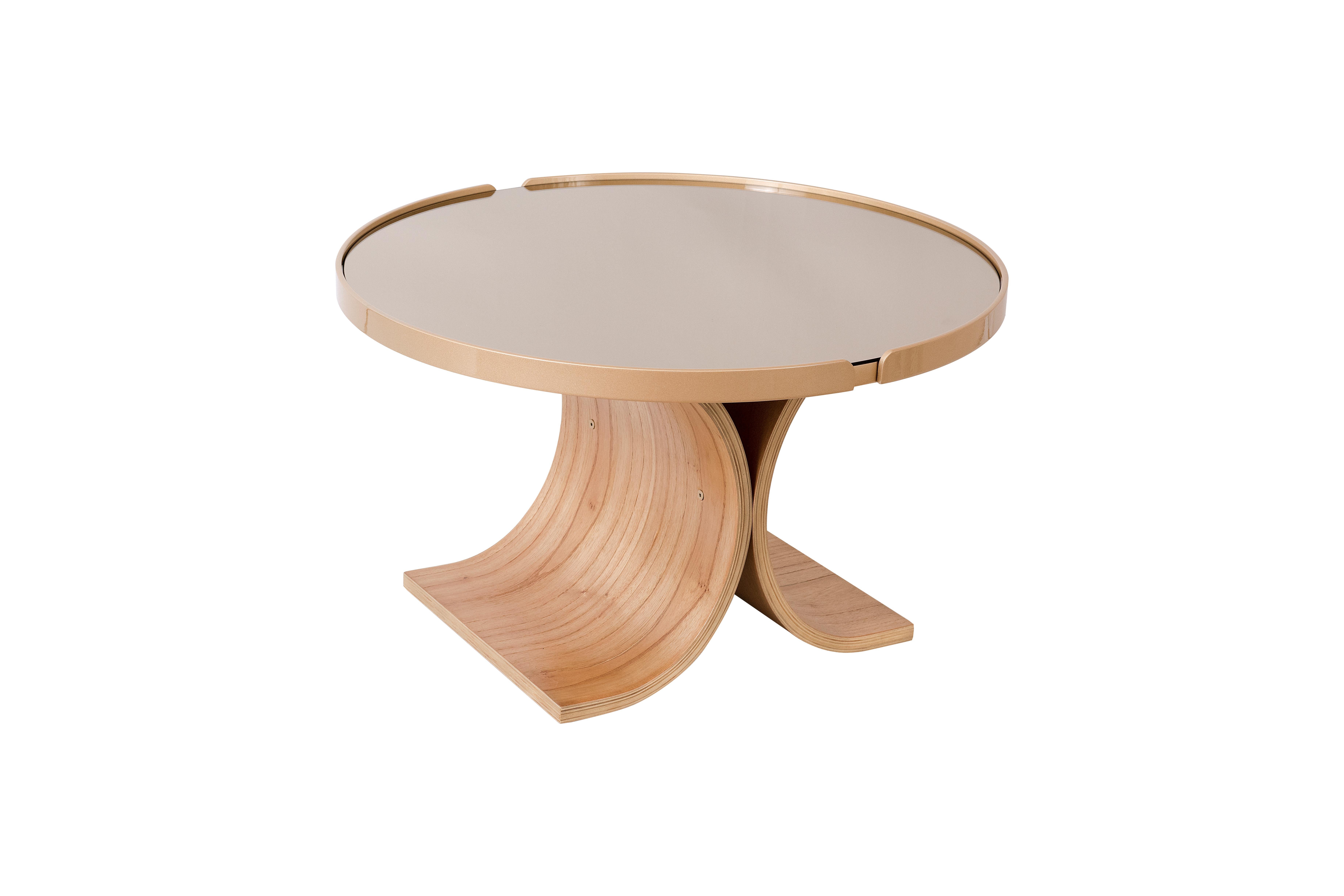 curved glass center table