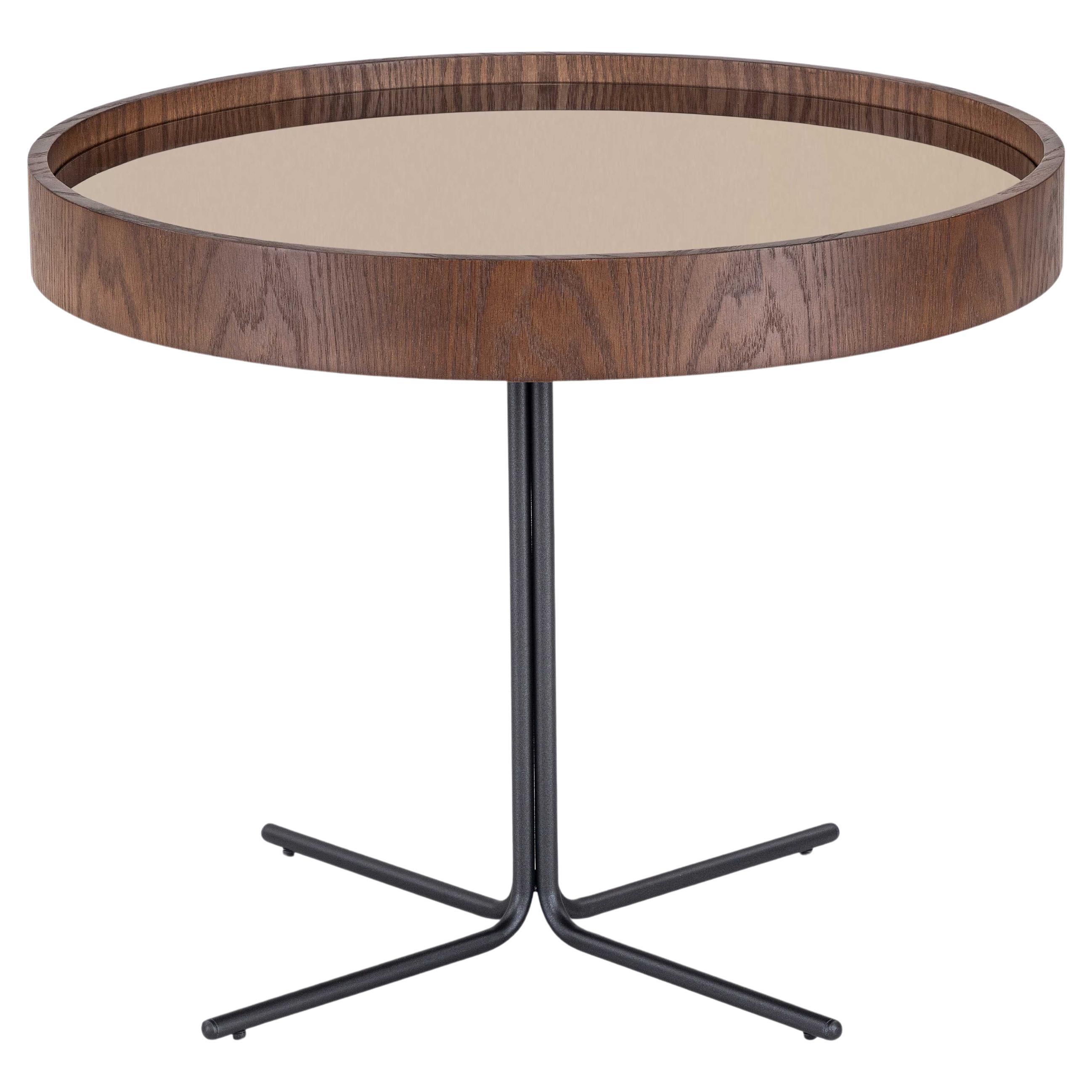 Bronze Spiegel 27-Zoll Top Couchtisch mit Imbuia Finish - Regia Collection