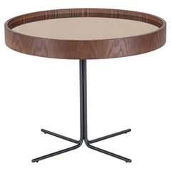 Bronze Mirror 27-Inch Top Coffee Table with Imbuia Finish – Regia Collection