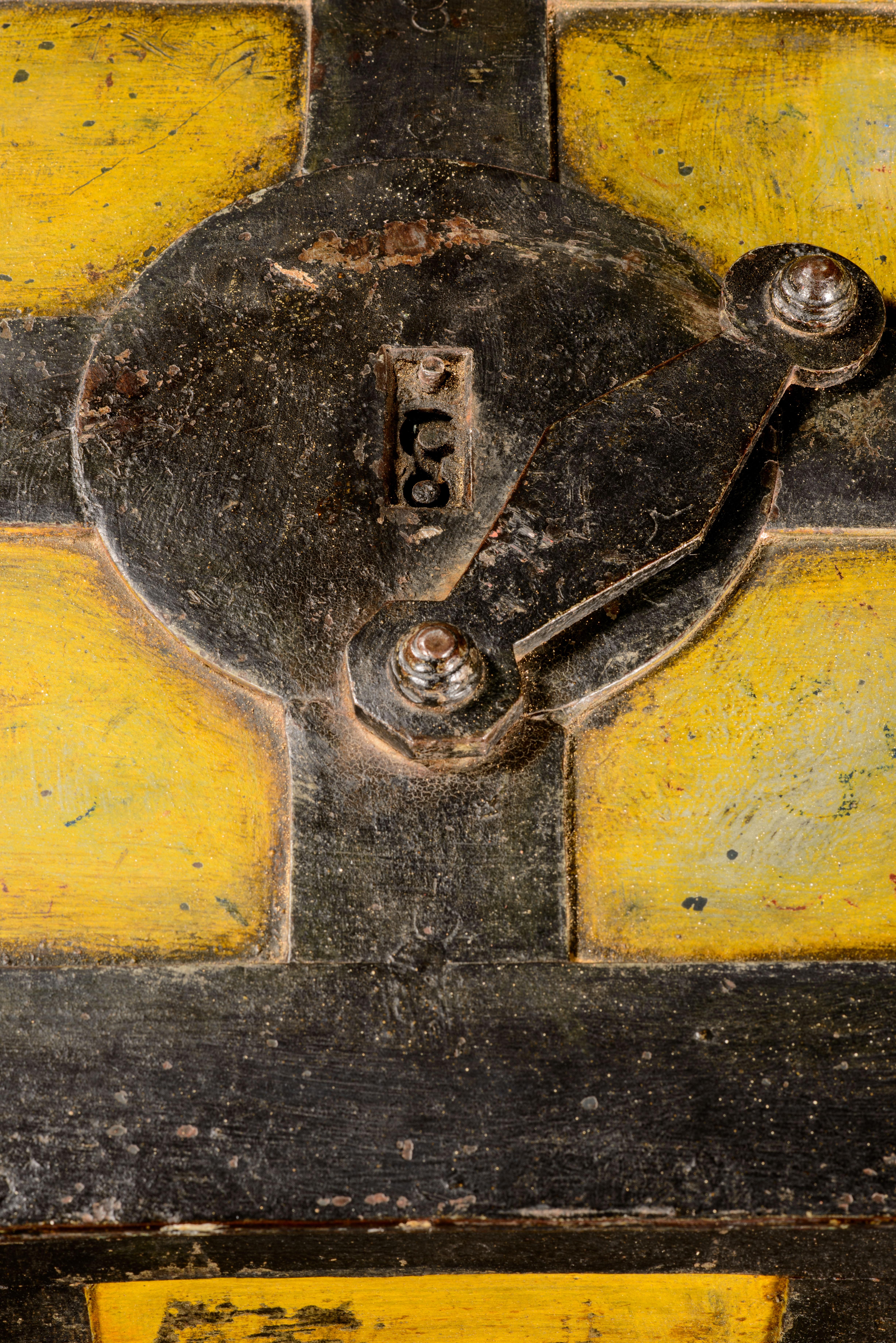 18th Century and Earlier Regimental cash box. Iron. Possibly Germany, 18th century. For Sale