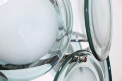 Regina Andrew Aqua Glass & Chrome Petite Chandelier