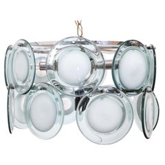 Regina Andrew Aqua Glass & Chrome Petite Chandelier