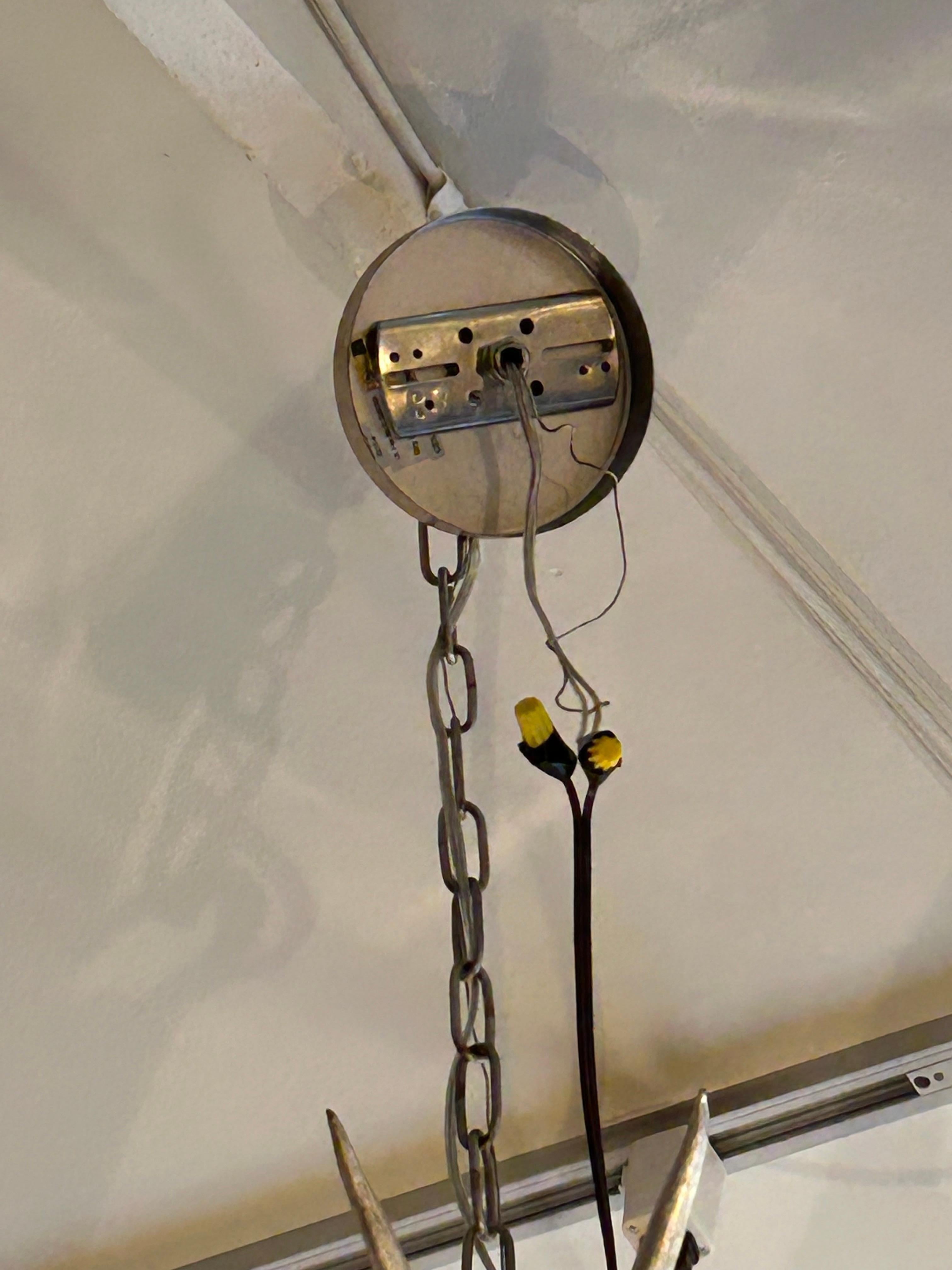 Regina Andrews Llamativa Lámpara de 6 Luces de Asta de Imitación a Hoja de Plata Moderno orgánico en venta