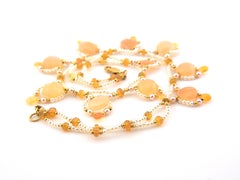 Regina Gambatesa Orange Opals and Pink Beads Necklace