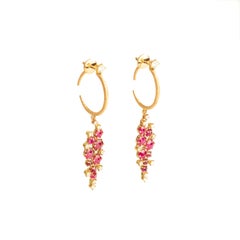 Regina Gambatesa Rubies Diamonds and Rose Gold Earrings