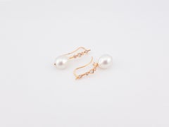 Regina Gambatesa Short Fly Earrings with Australian Pearls