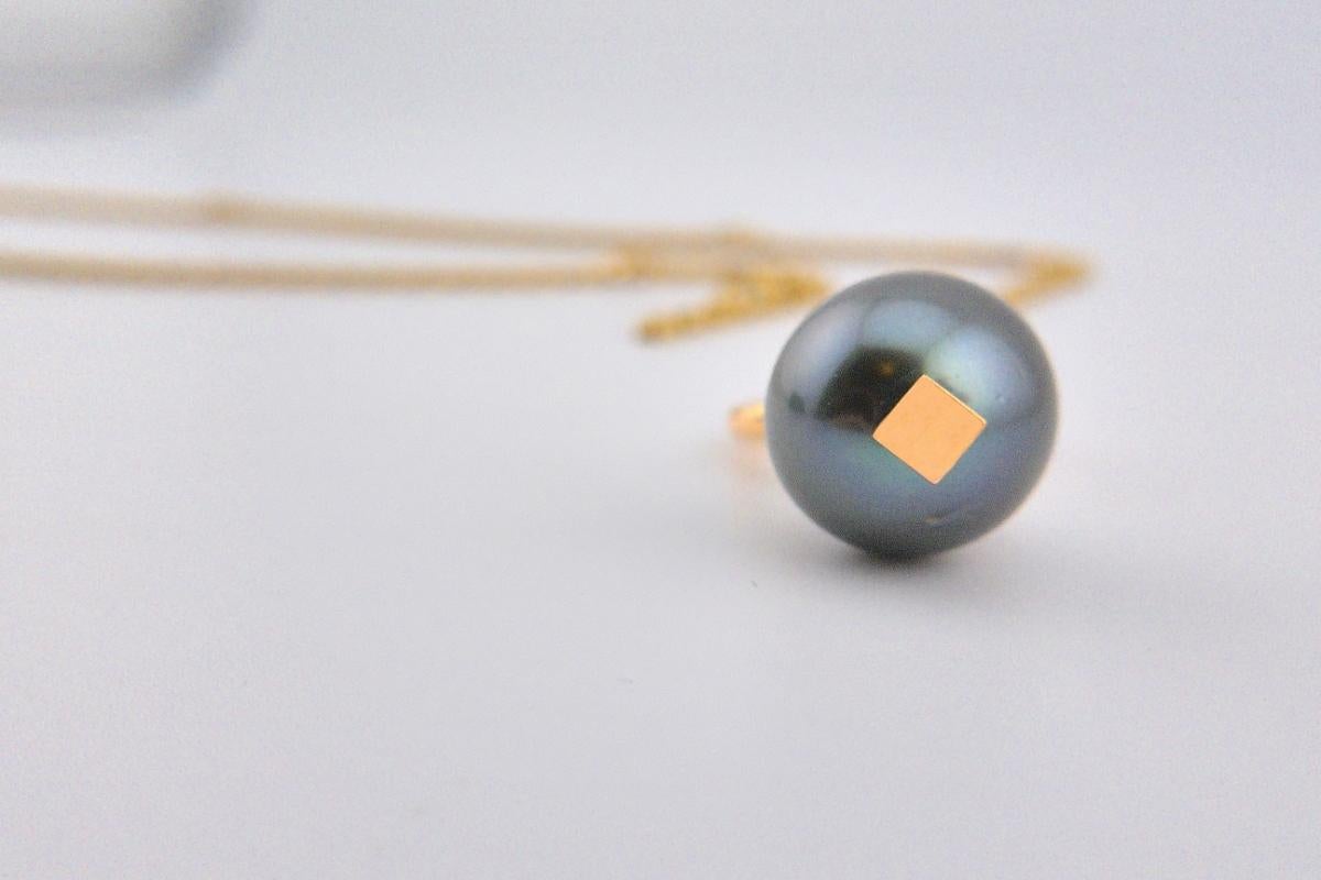 Uncut Regina Gambatesa Tahiti Pearl Pendant For Sale
