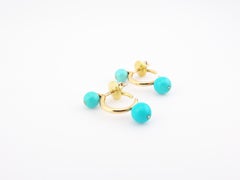 Regina Gambatesa Turquoise Hoop Earrings