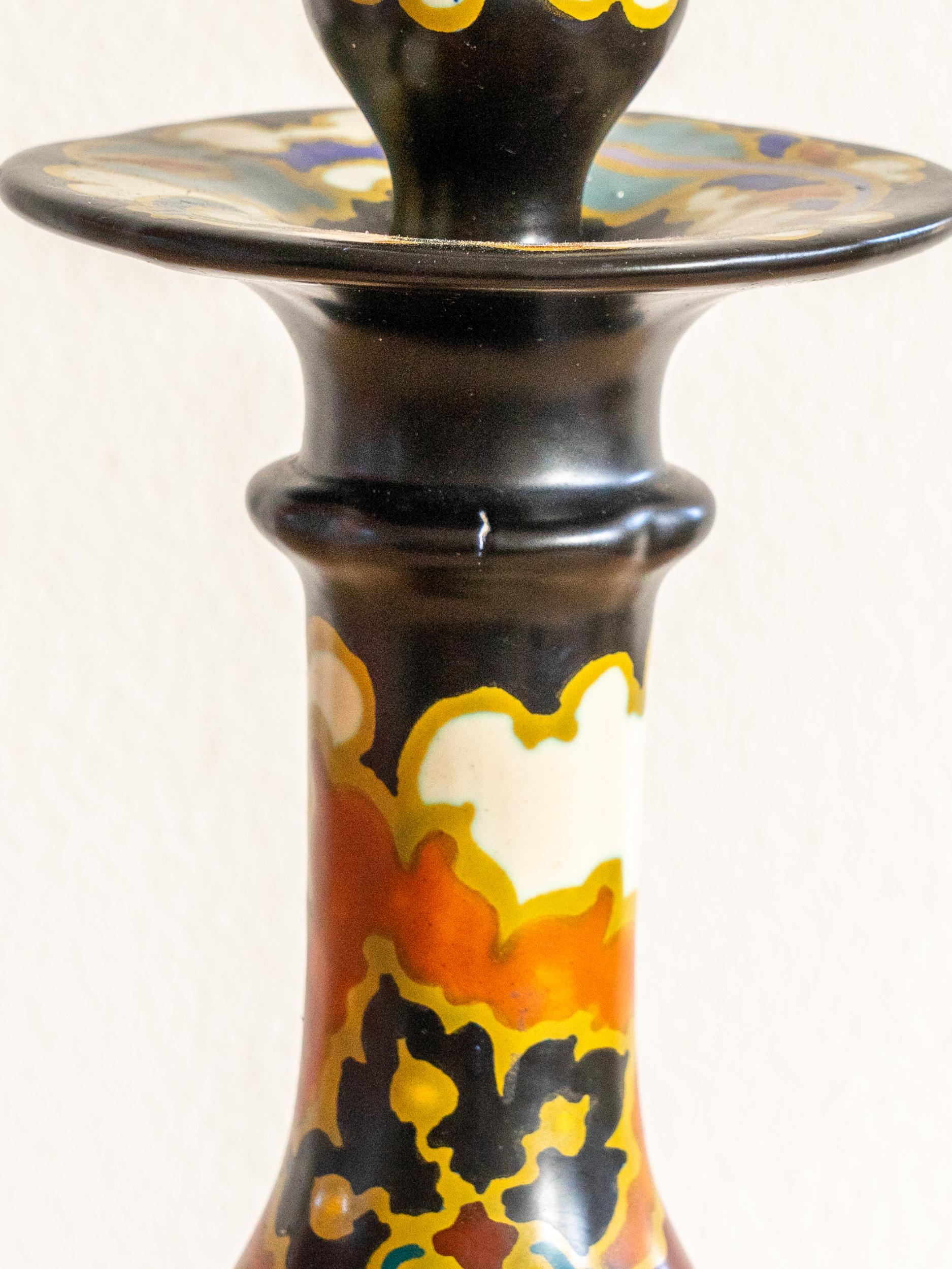 Chandelier Rosaria Regina Gouda, abstrait et vibrant, poterie néerlandaise du milieu du siècle dernier Bon état - En vente à AMSTERDAM, NL