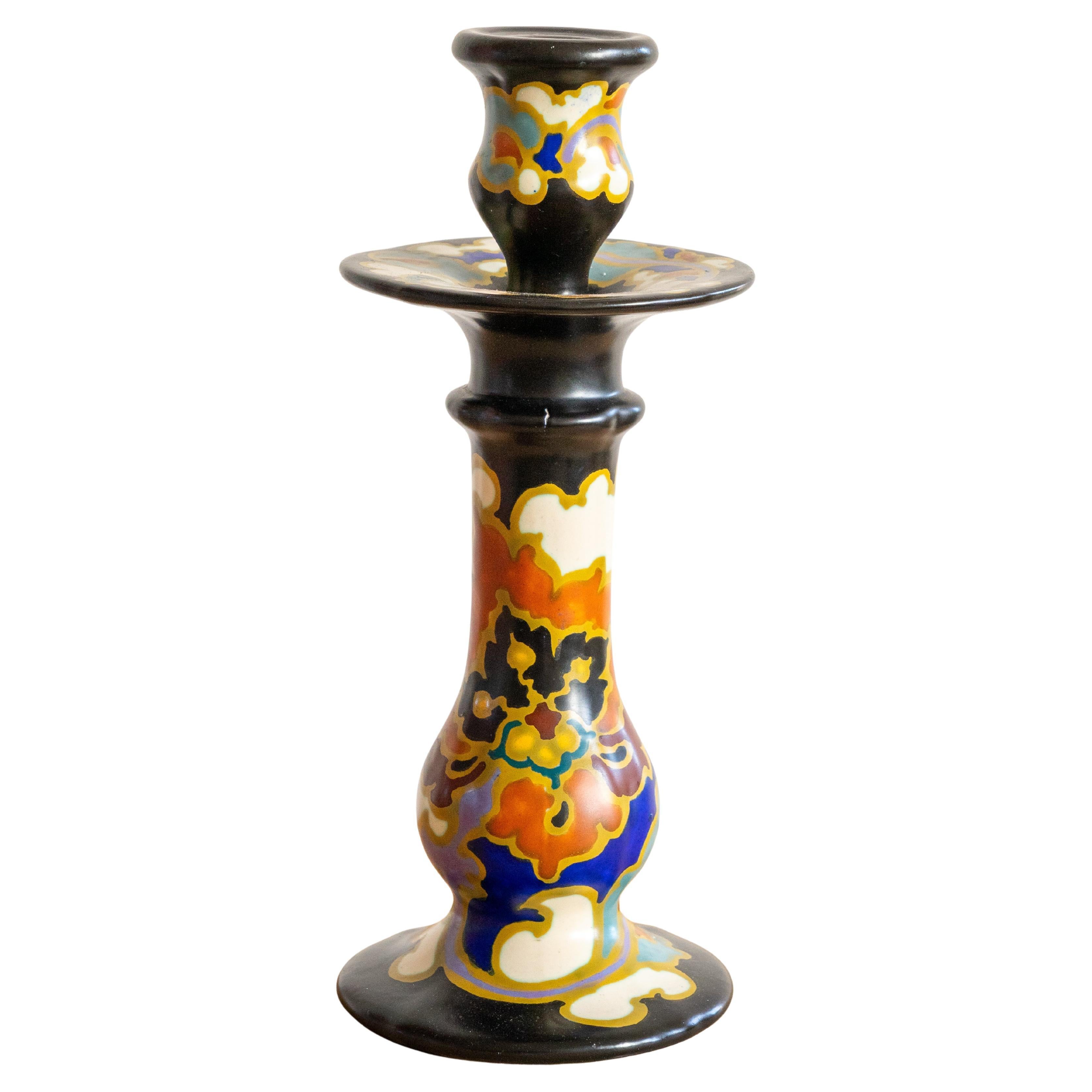 Chandelier Rosaria Regina Gouda, abstrait et vibrant, poterie néerlandaise du milieu du siècle dernier en vente