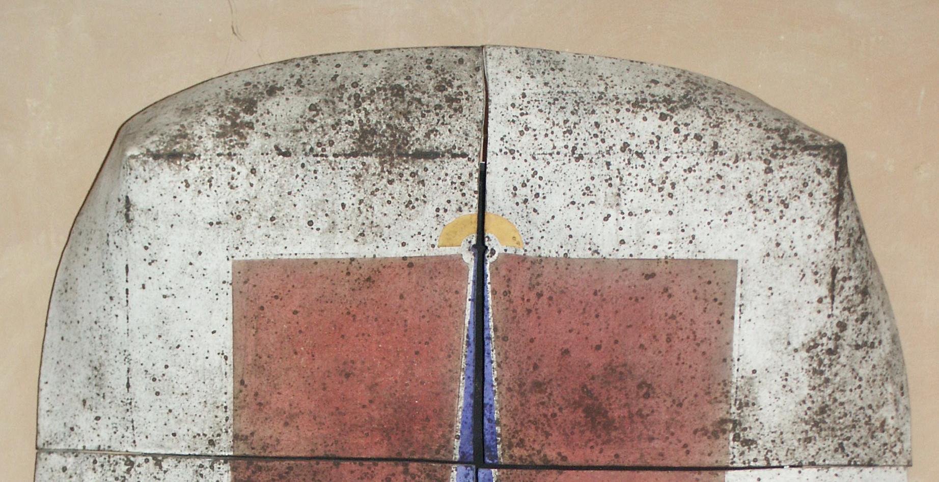 Postmoderne Regina Heinz Poterie murale Entrée monumentale Hauteur 100cm 39 1/2