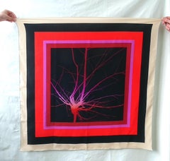 Trees (Nr. 5, Cornel) - Black Purple Red Silk Scarf