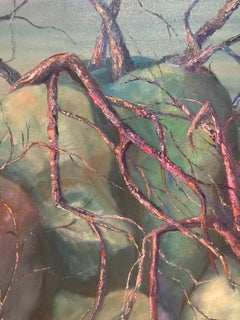 "Composizione n. 5: Serie 'Massi e rocce'" di Regina Murphy, olio su tela, anni '90