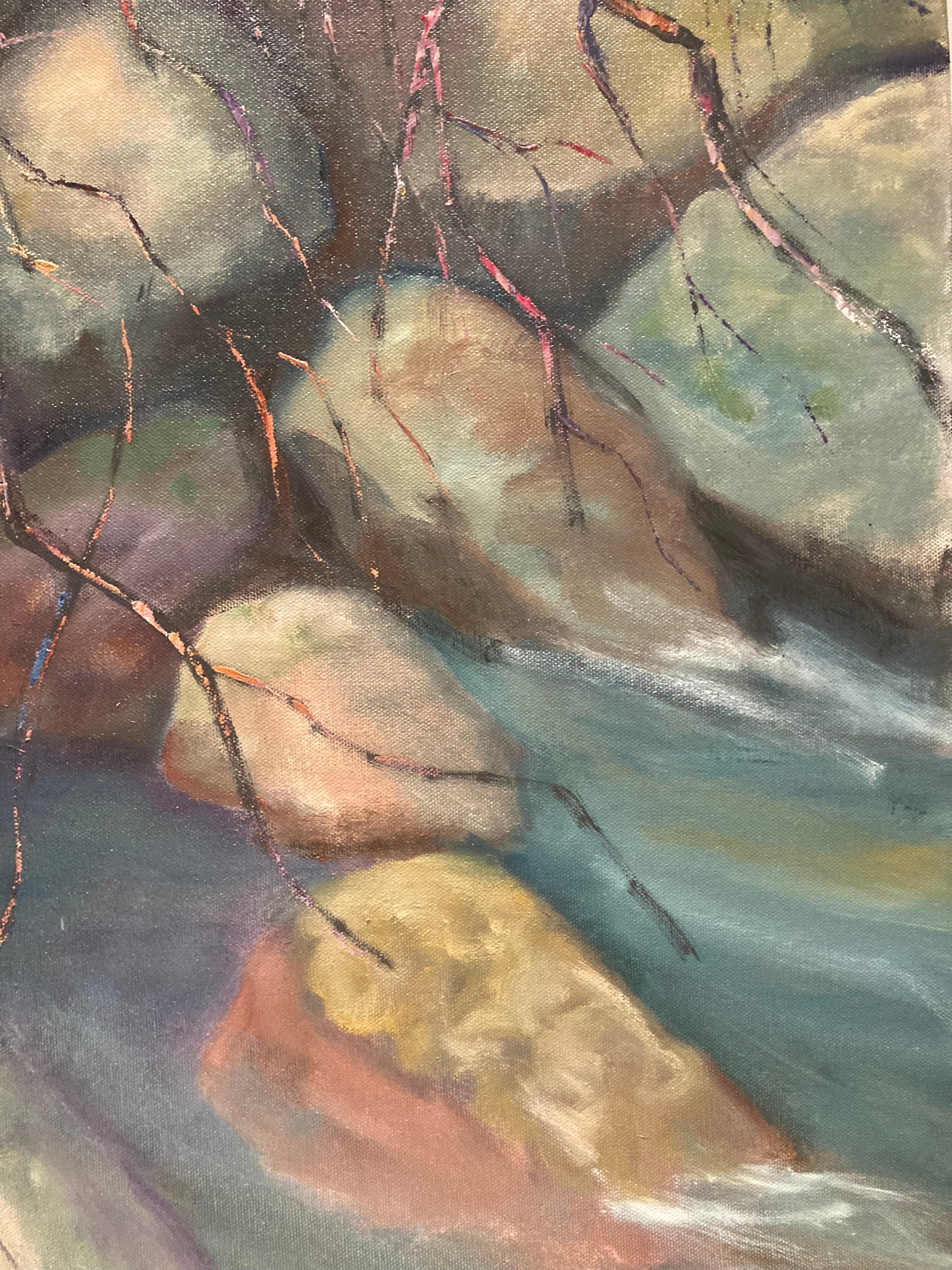 'Composition #5: Boulders & Rocks Series, ' by Regina Murphy, Oil Painting For Sale 2
