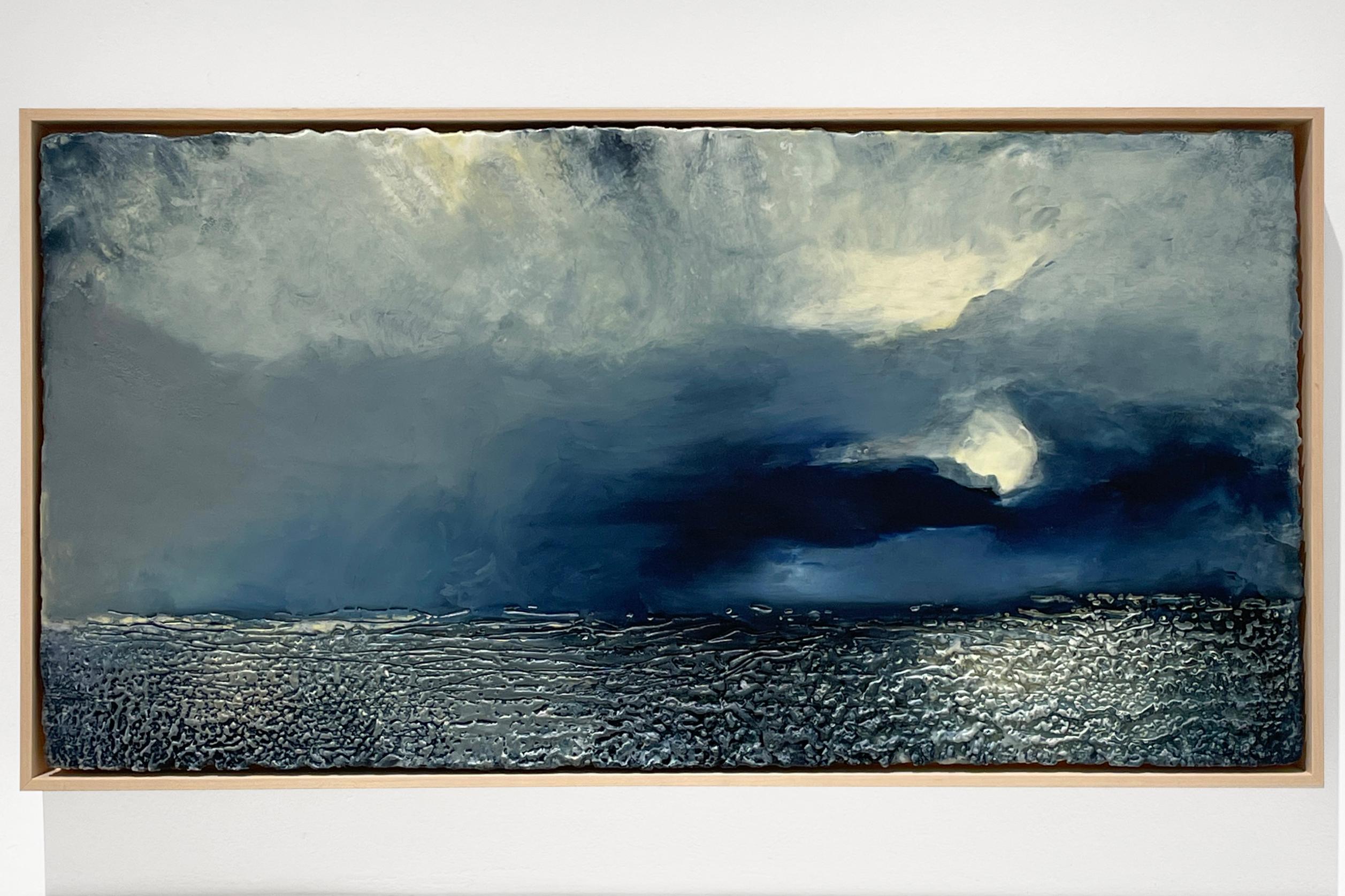 Pittura di paesaggio ad encausto impressionista contemporanea 
