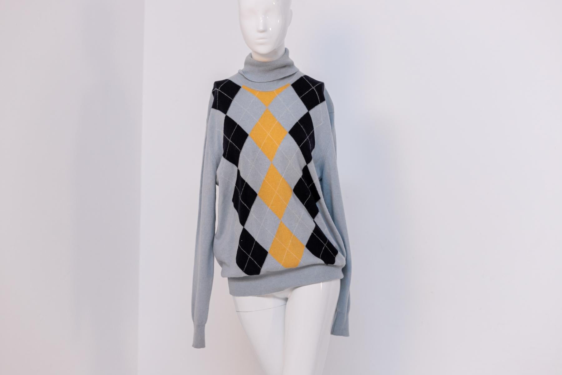 Regina Schrecker Cashmere Rhombus Sweater In Good Condition For Sale In Milano, IT
