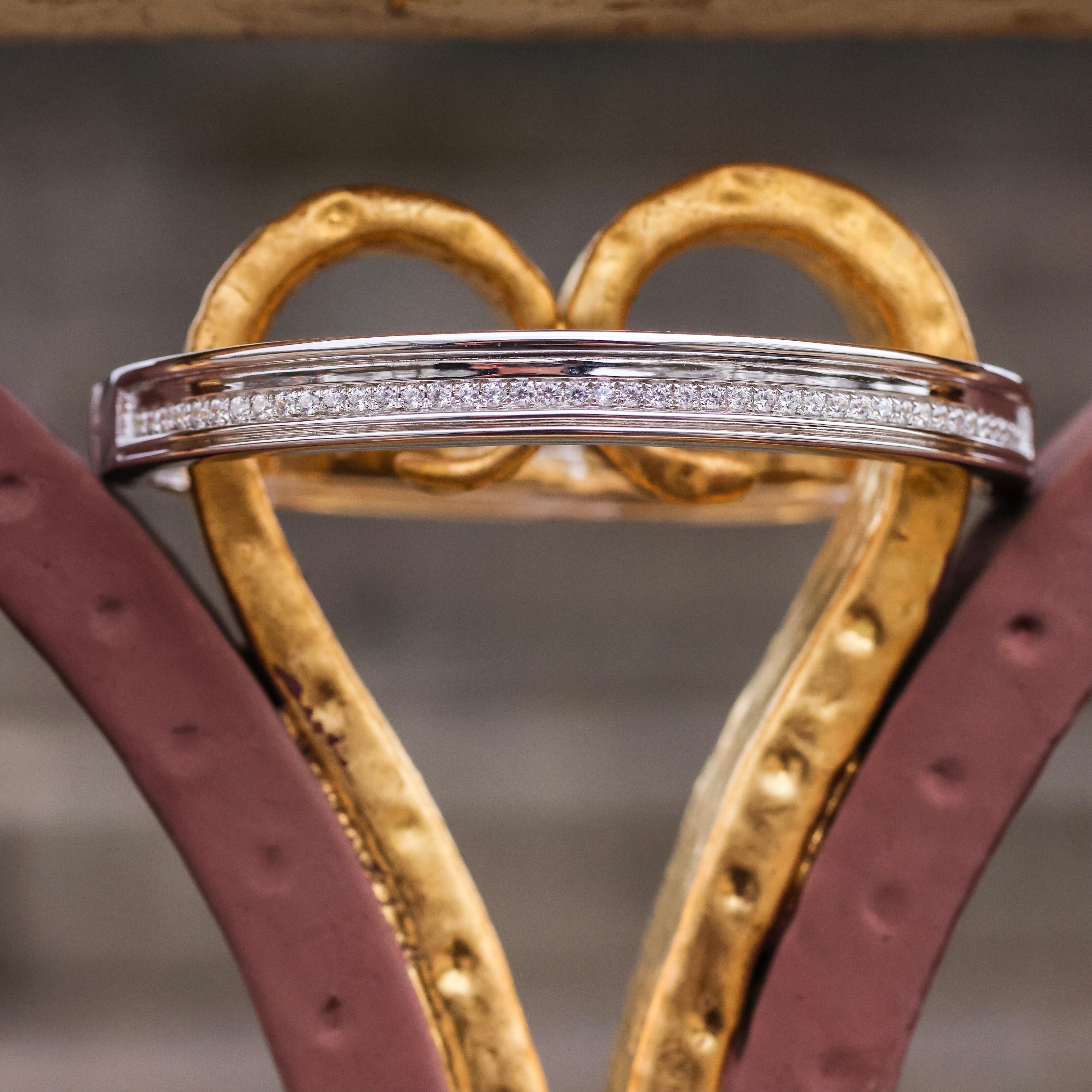 Regina - Bracciale in oro bianco con diamanti bianchi in vendita 5