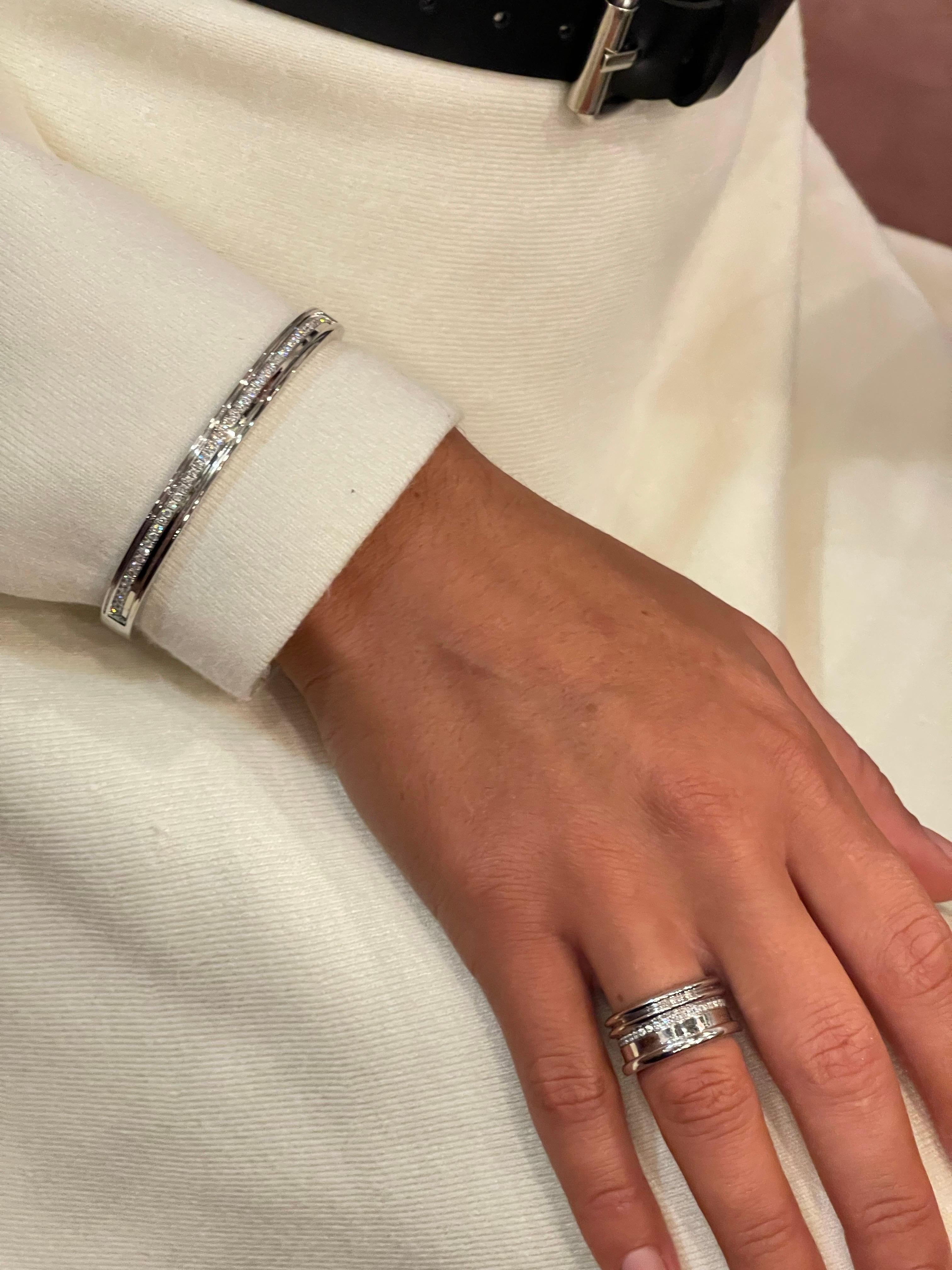 Regina - Bracciale in oro bianco con diamanti bianchi in vendita 1