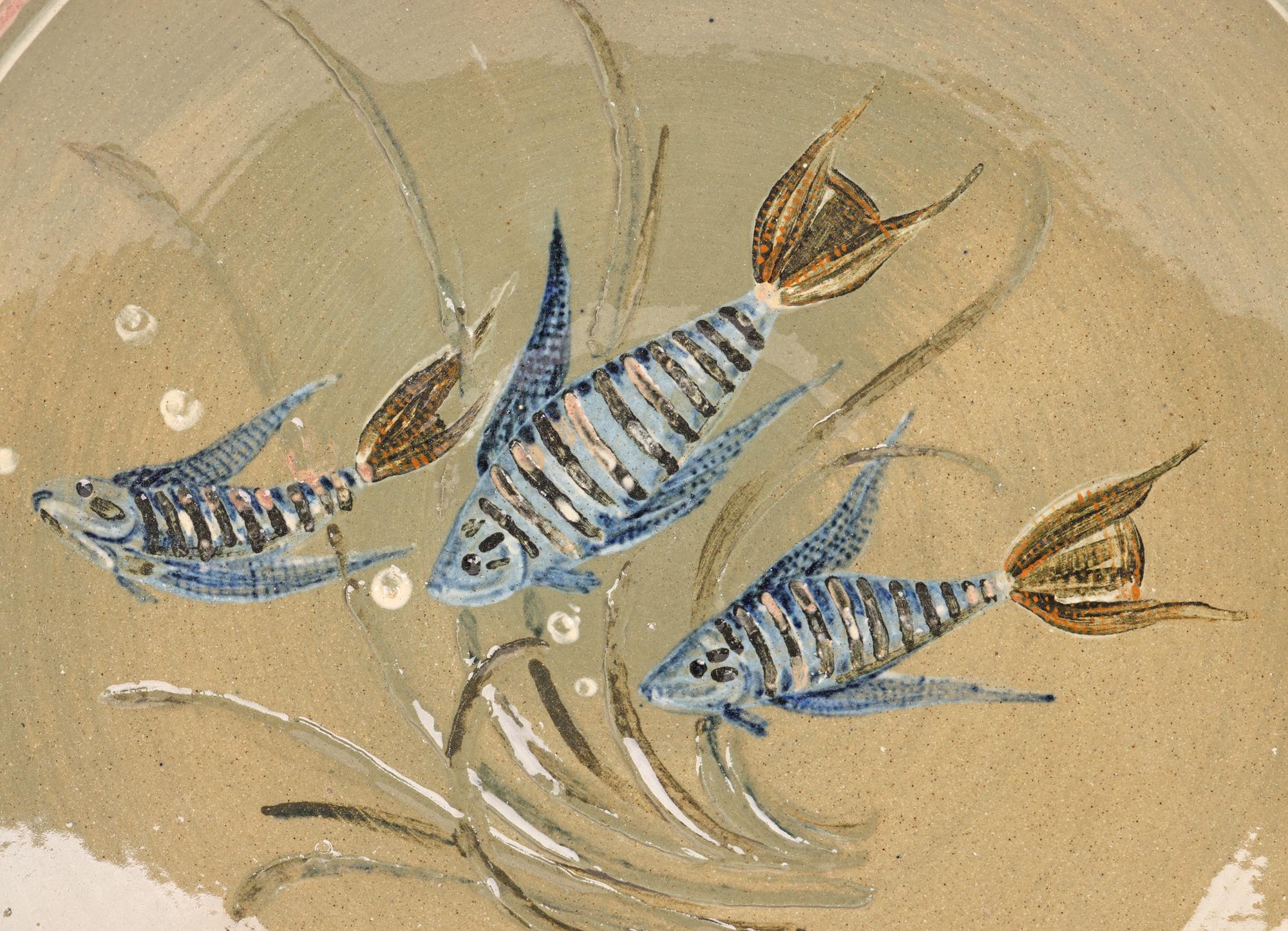 Große Paradise Fish Studio-Keramikschale von Reginald A. Lewis im Angebot 4