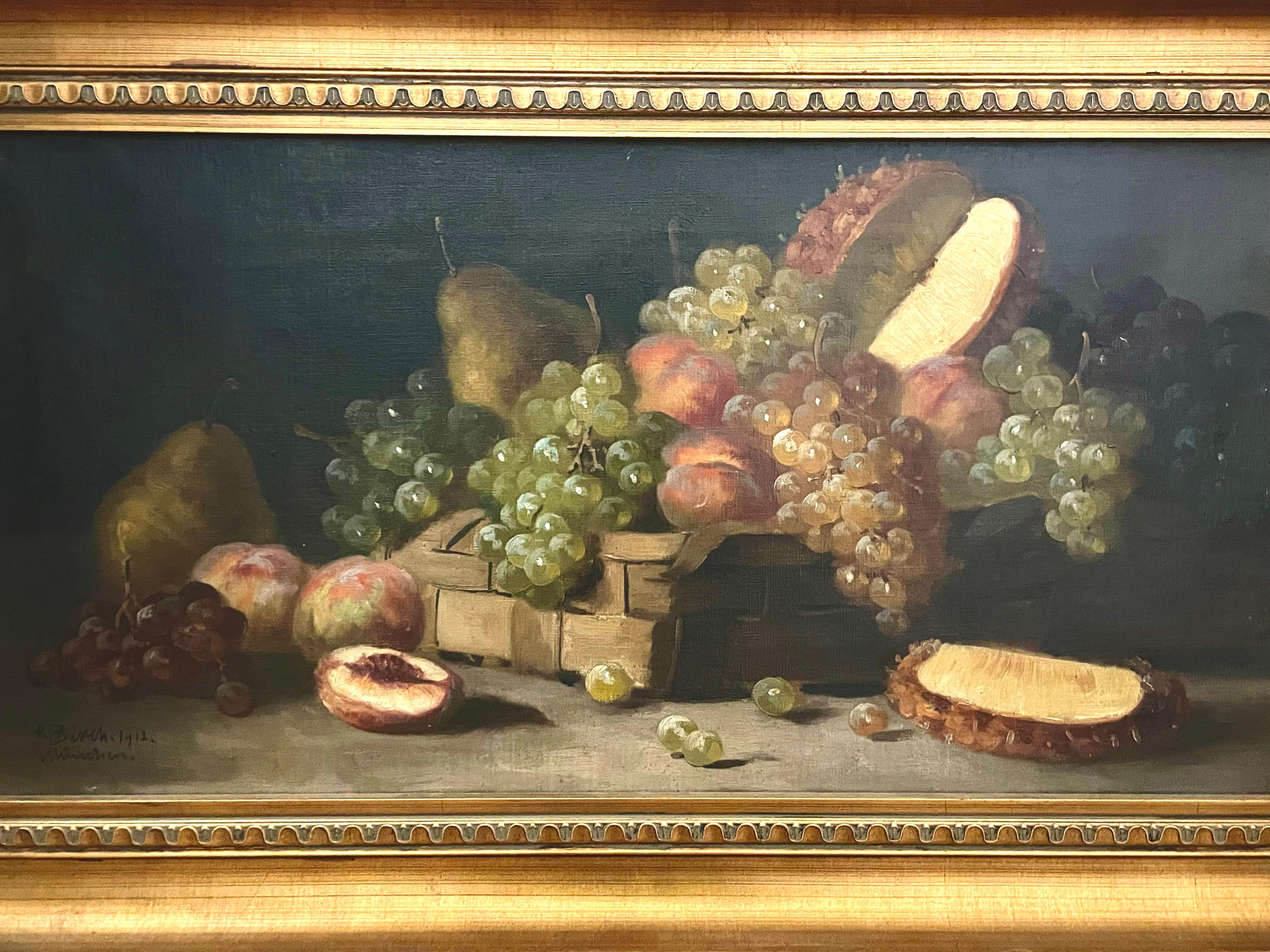 Still Life with Fruits - Painting by Reginald Bathurst Birch
