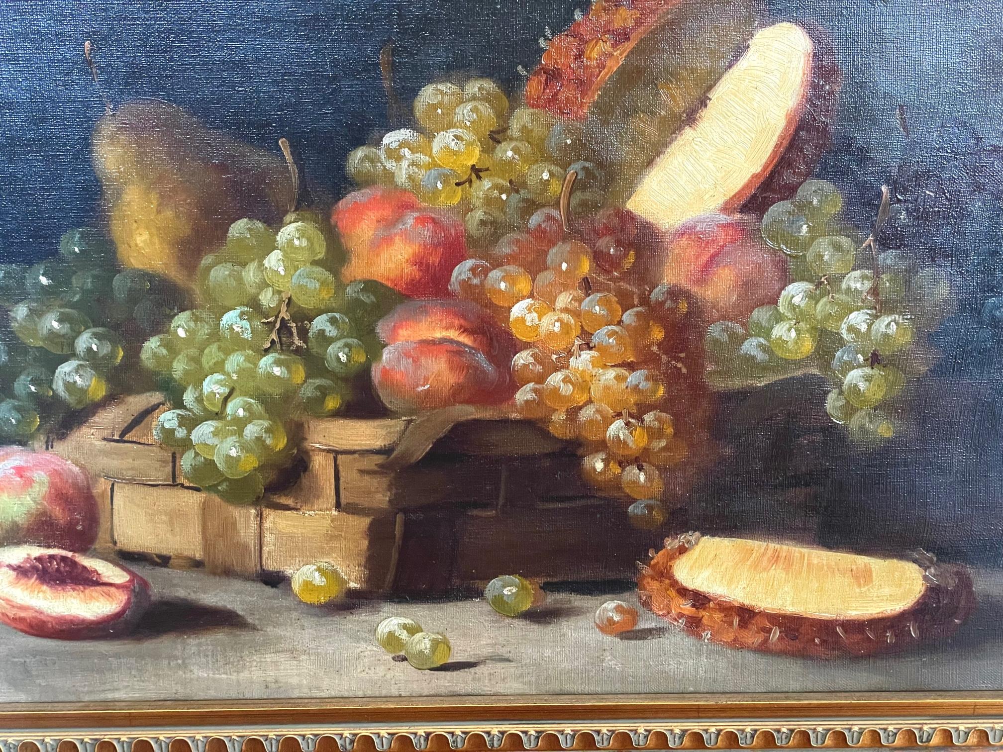 Nature morte avec des fruits - Réalisme Painting par Reginald Bathurst Birch