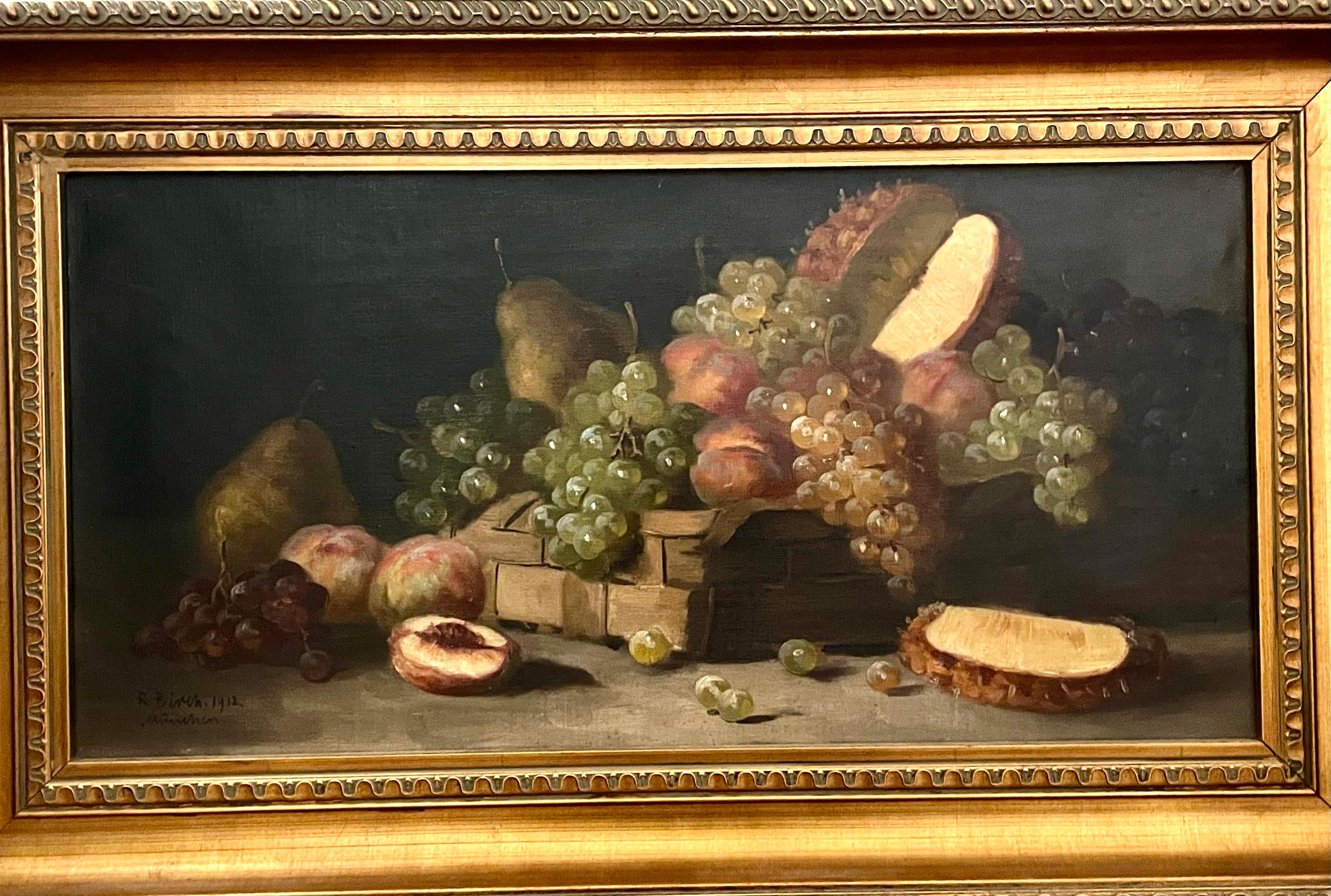 Still-Life Painting Reginald Bathurst Birch - Nature morte avec des fruits