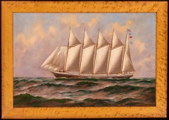 Antique The Five-Masted Schooner ELINOR H.